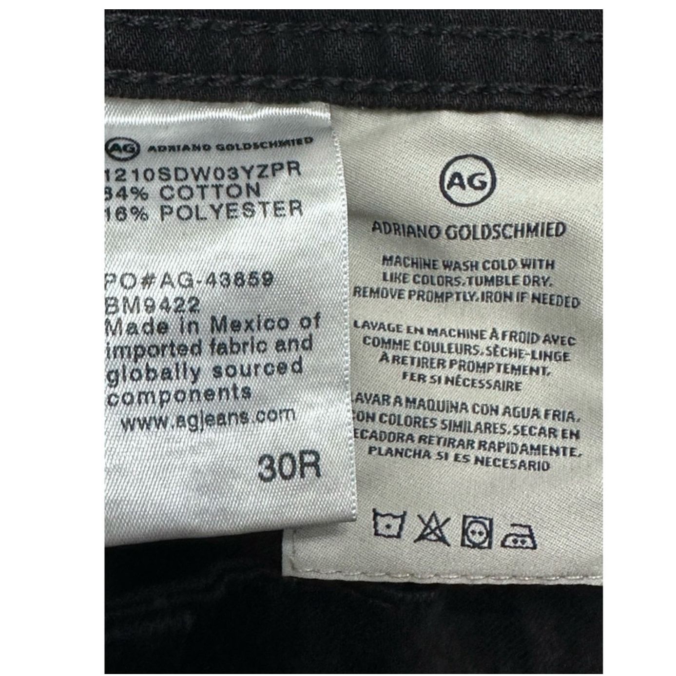 AG Jeans AG Adriano Goldschmied Tapered Jeans Relaxed Fit Black 30 Size 30" / US 8 / IT 44 - 10 Thumbnail