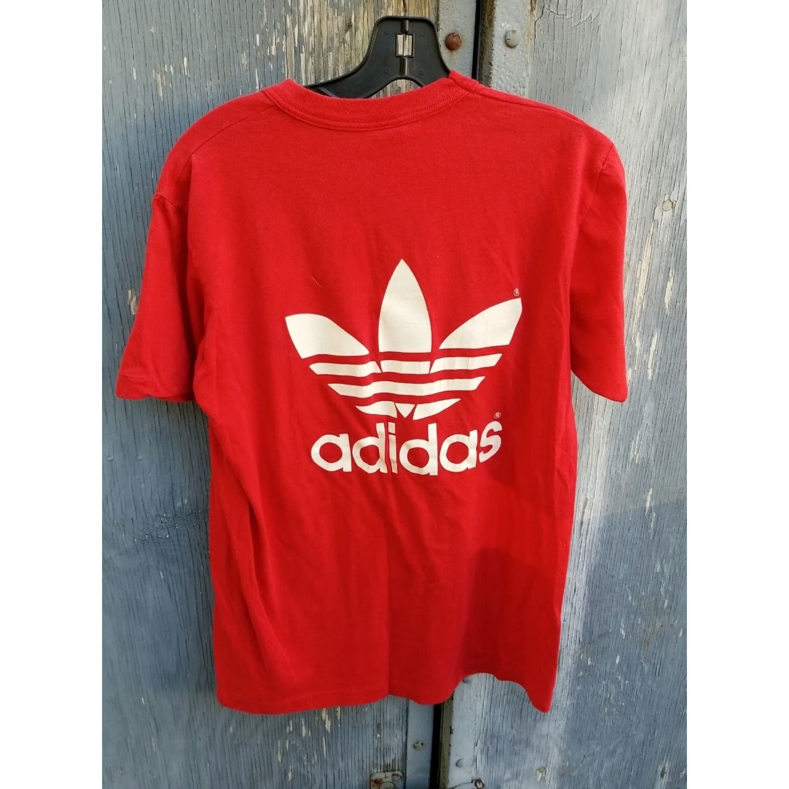 Adidas Revised Title: VINTAGE Adidas Men Large Red Classic 90s Trefoil Logo Casual Cotton Tee Size US L / EU 52-54 / 3 - 5 Thumbnail