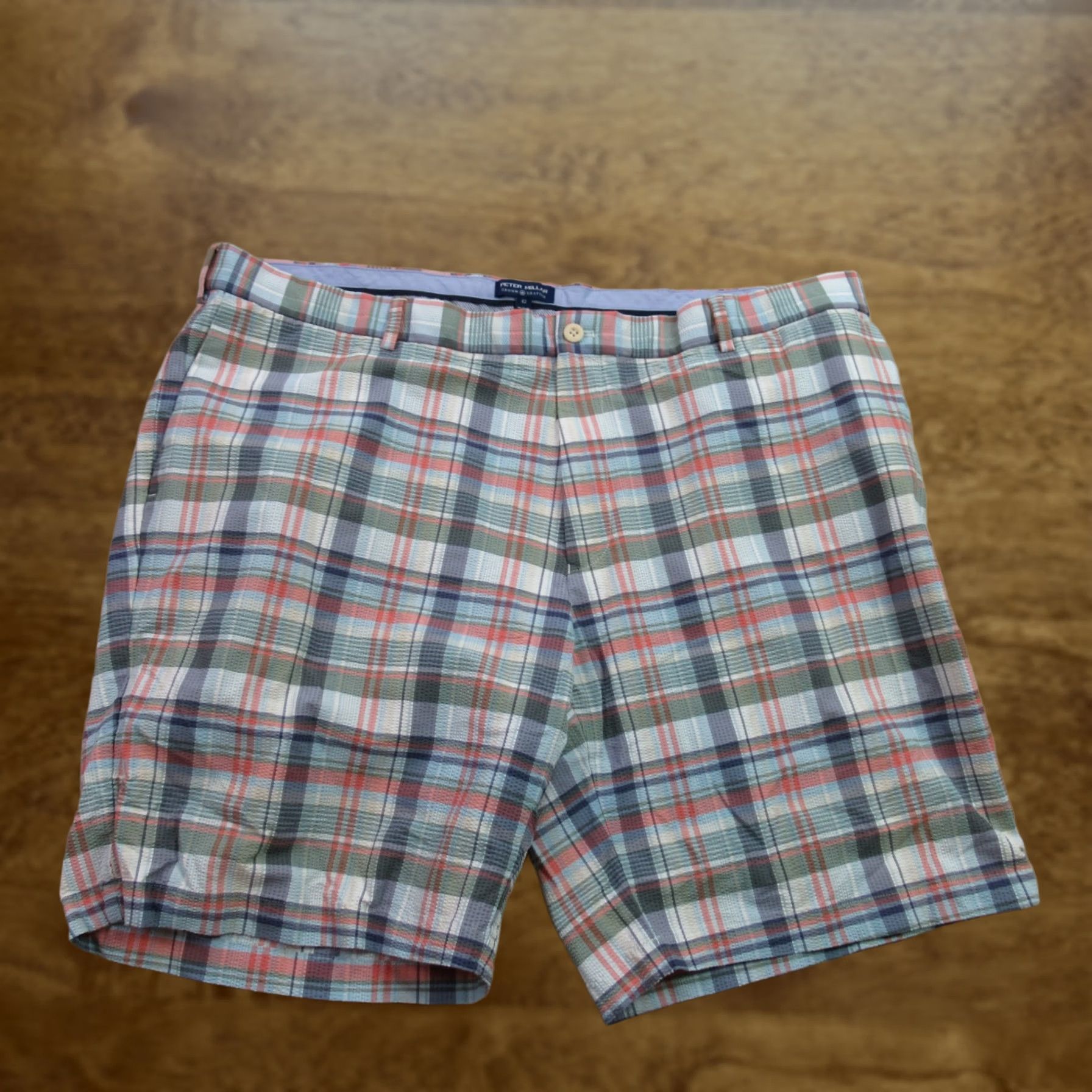 Peter Millar Peter Millar Shorts Mens 42 Chino Pockets Golf Button Lightweight Outdoor Plaid Size US 42 / EU 58 - 1 Thumbnail