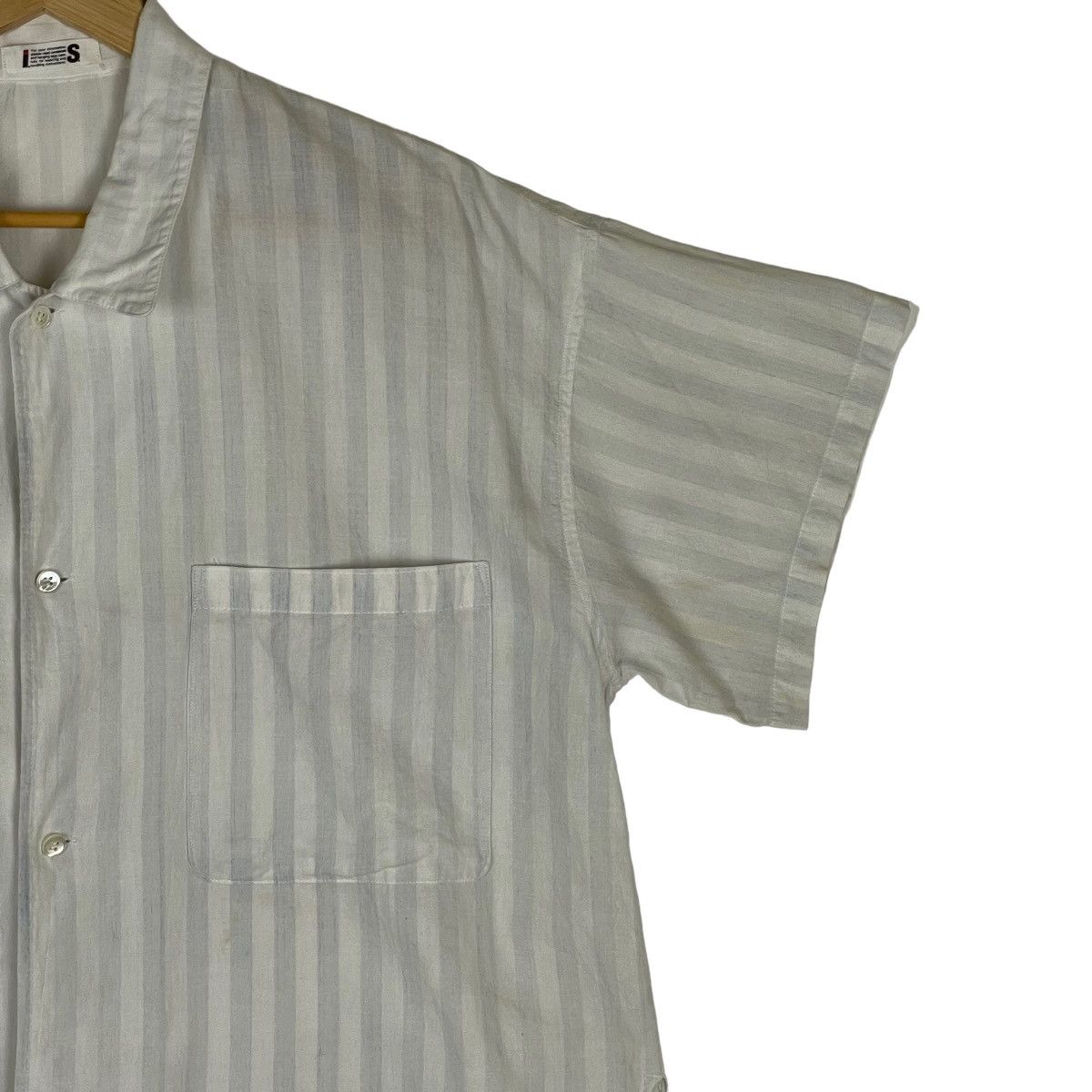 Issey Miyake VTG90 IS Issey Miyake Stripes Button Up Shirt Size US L / EU 52-54 / 3 - 4 Thumbnail