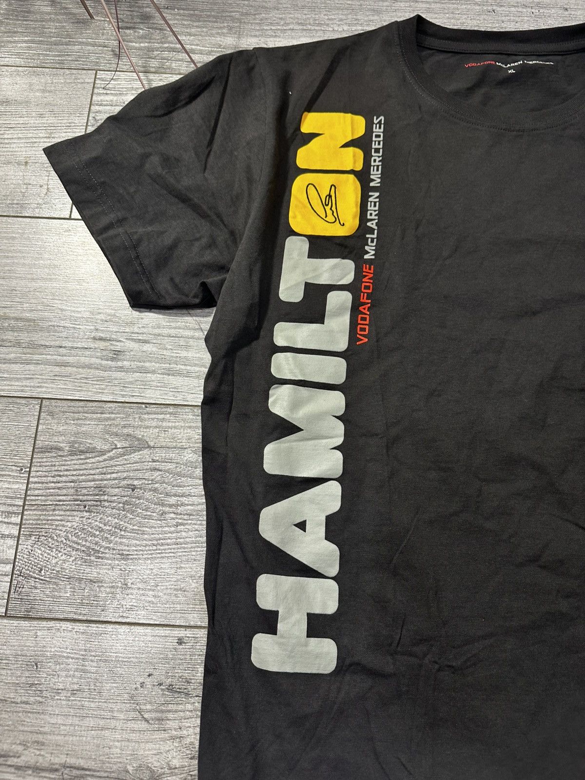 Hamilton × Mercedes-Benz × Vintage F1 Lewis Hamilton 'Font' T-Shirt 2012 Size US XL / EU 56 / 4 - 3 Thumbnail