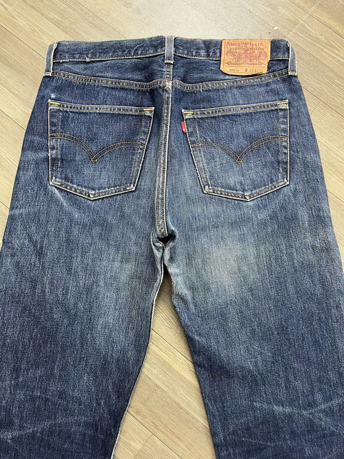 Levi's Vintage Clothing 🇺🇸1990s Vintage Levis 501XX 33x36 Straight Leg Blue Jeans Size US 31 - 2 Thumbnail