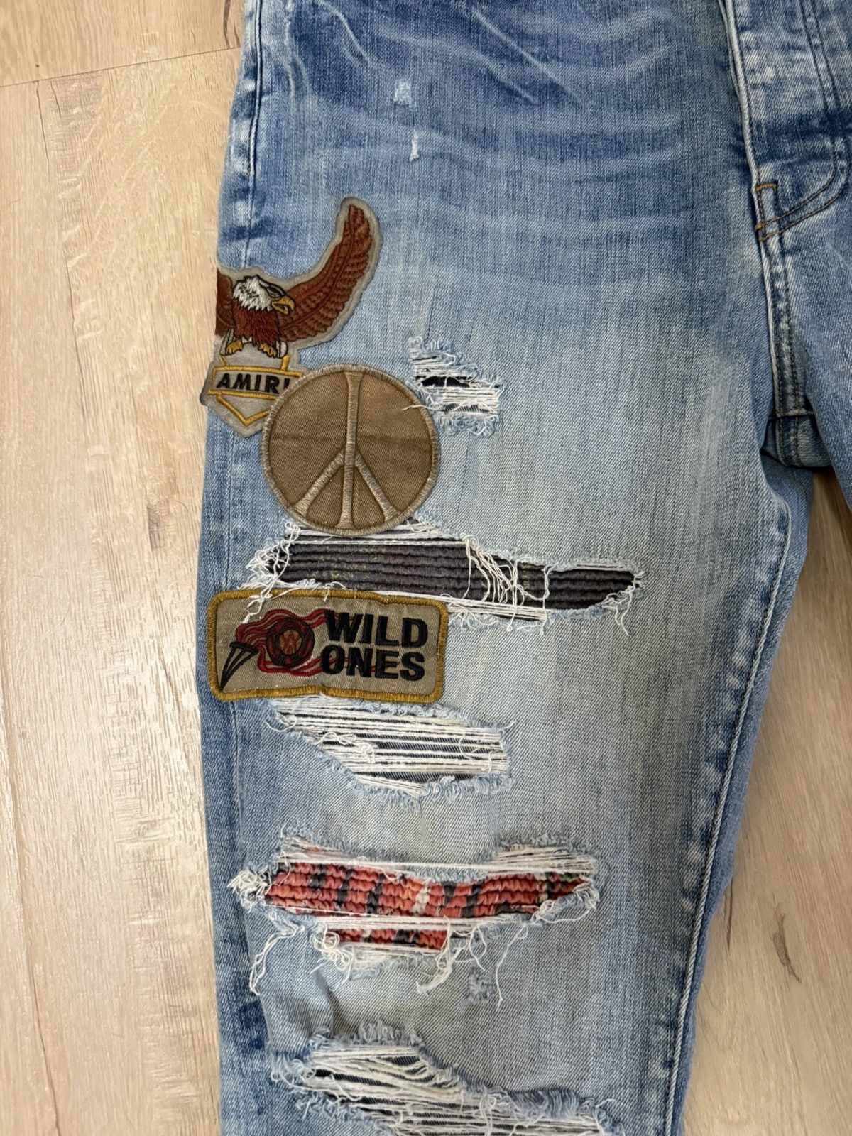 Amiri AMIRI Biker Patch Jeans distressed Size US 36 / EU 52 - 2 Thumbnail