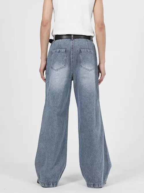 VIBE Vintage Pleated Workwear Micro Flare Casual Pants Size US 30 / EU 46 - 7 Thumbnail