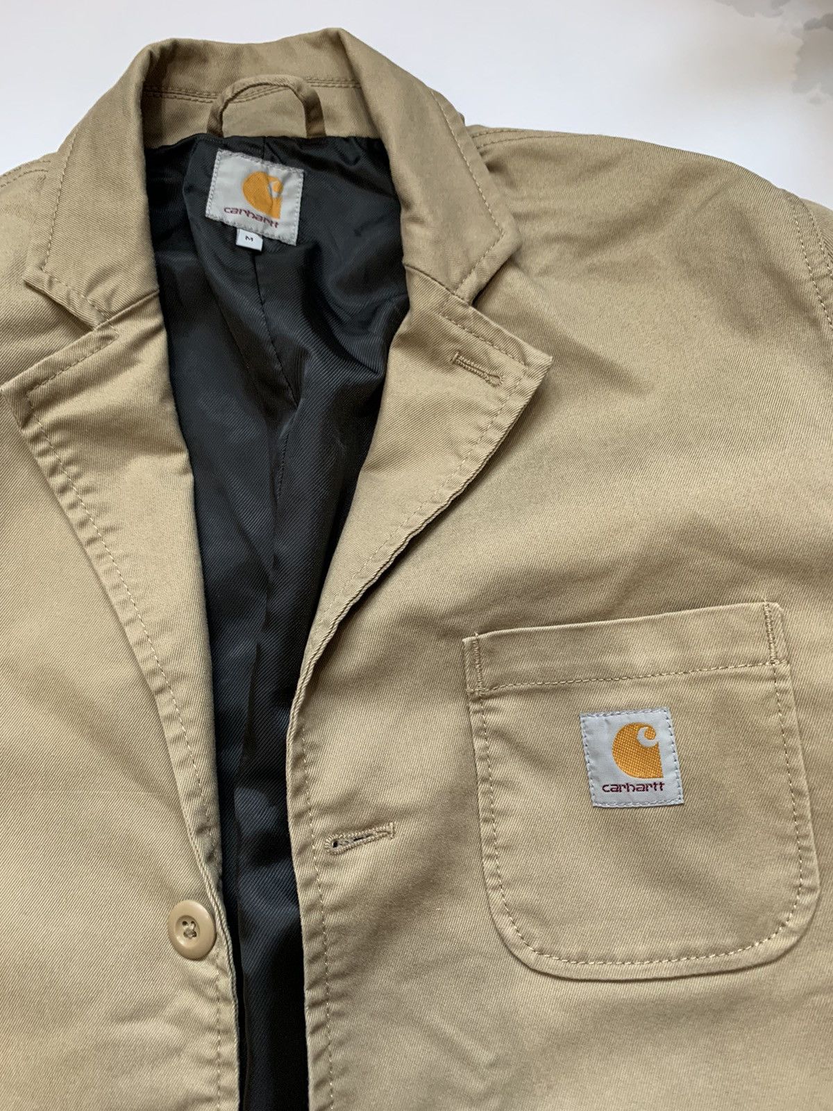 Carhartt × Vintage Vintage Carhartt Blazer Jacket Beige Detroit Size US M / EU 48-50 / 2 - 3 Thumbnail