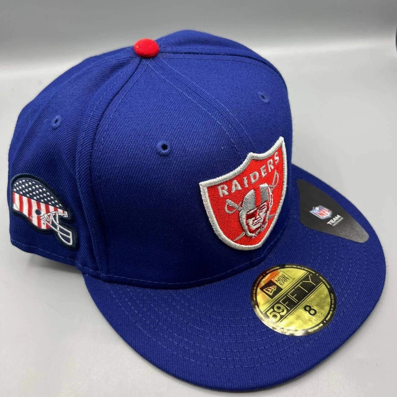 New Era Las Vegas Raiders Hat Men 8 59Fifty New Era NFL Fitted Cap Size ONE SIZE - 4 Thumbnail