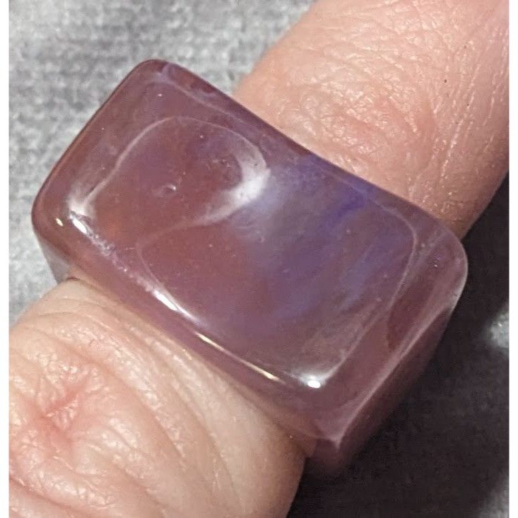 Other Chunky Abstract Pink And Purple Swirl Retro Statement Ring S Size ONE SIZE - 12 Thumbnail