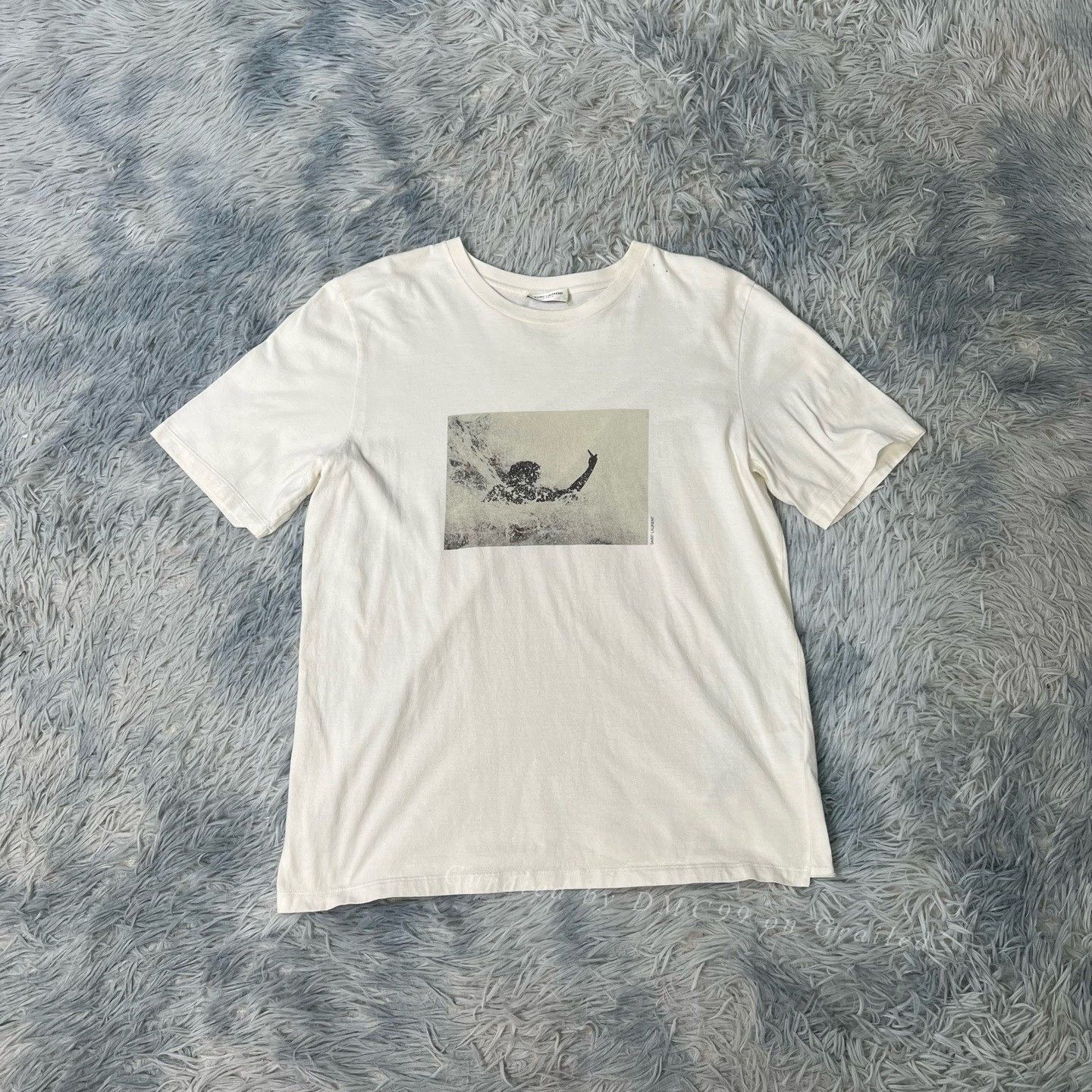 Saint Laurent Paris Saint Laurent SLP Illustration Distressed T-shirt Size US S / EU 44-46 / 1 - 1 Thumbnail