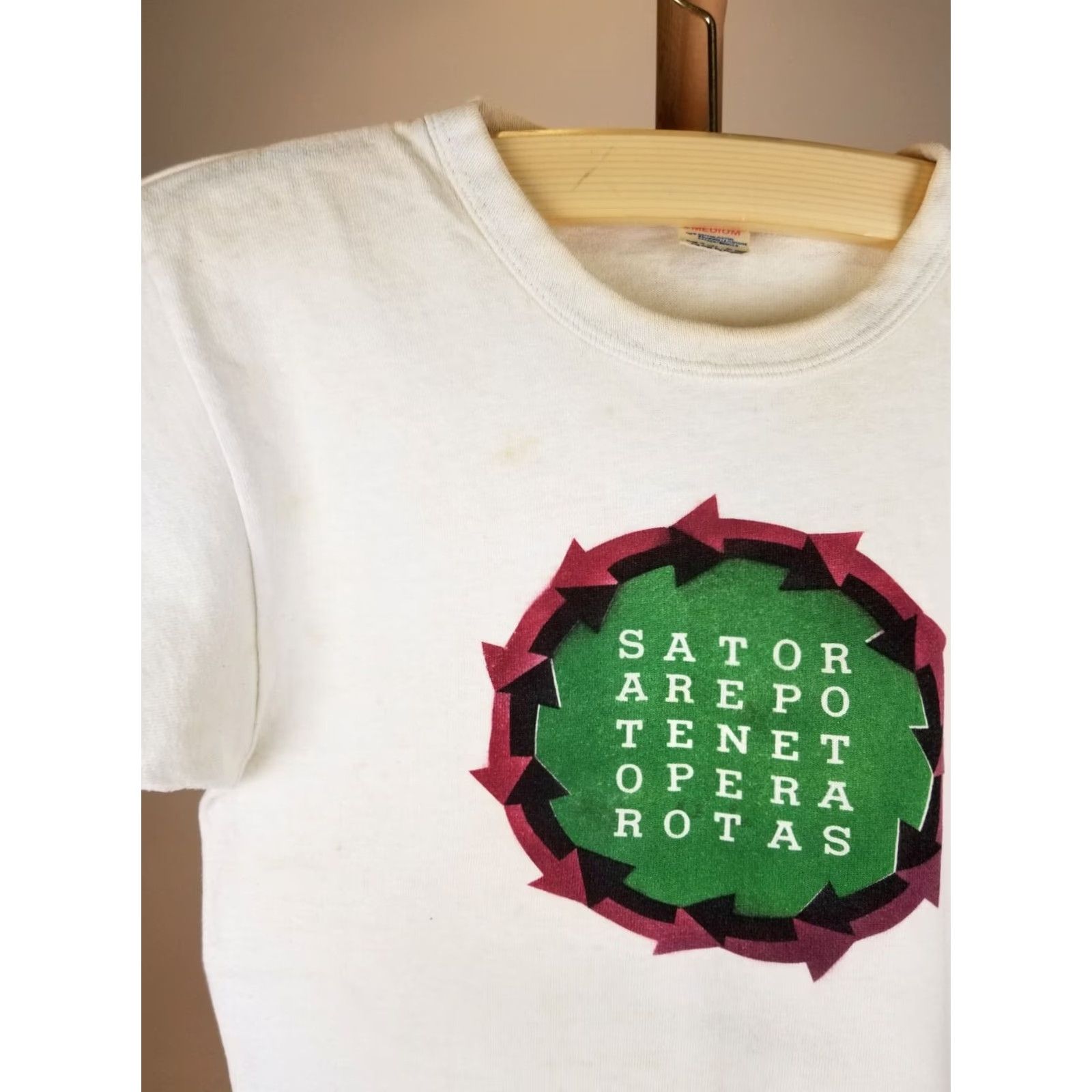 Champion VINTAGE SATOR AREPO TENET OPERA ROTAS SQUARE CHAMPION WHITE T-SHIRT SZ M MEN Shirt XS? Size US M / EU 48-50 / 2 - 3 Thumbnail