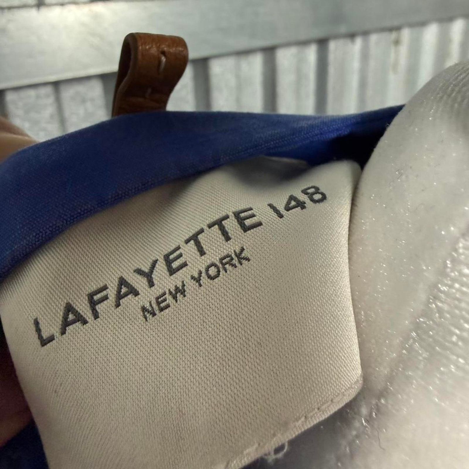 Lafayette 148 Lafayette 148 new york blue jacket with leather trim Size M / US 6-8 / IT 42-44 - 7 Thumbnail