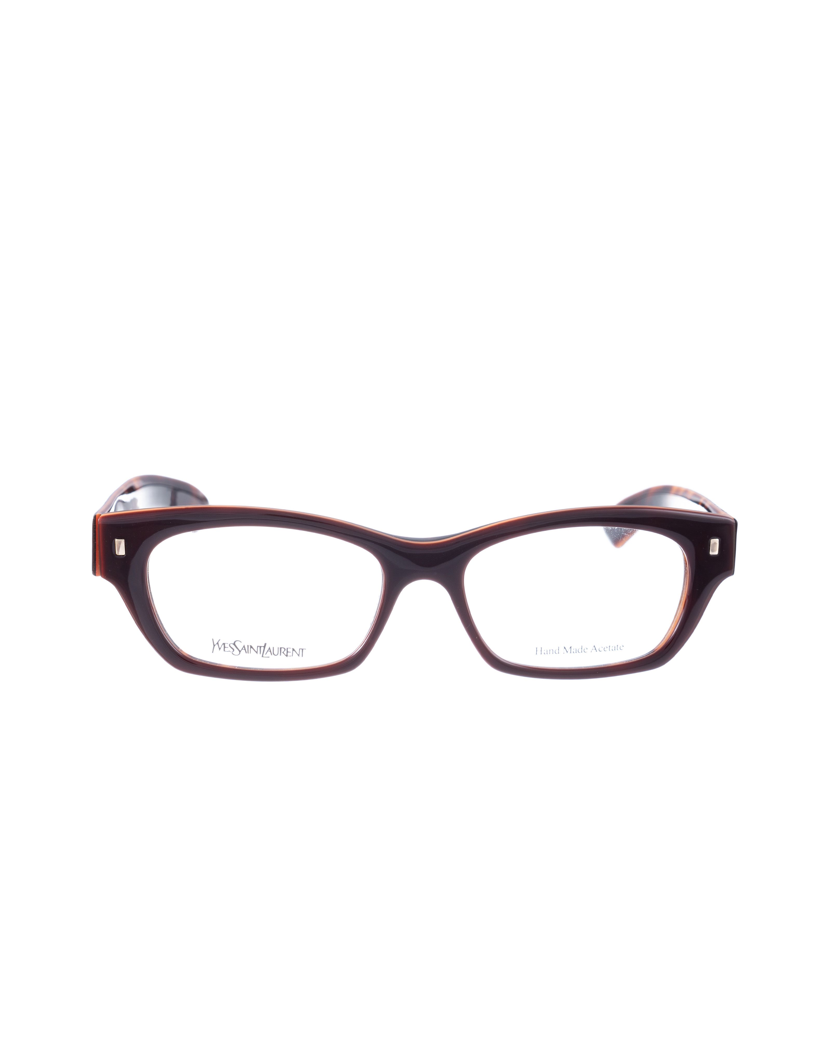 Saint Laurent Paris Yves Saint Laurent 00s Brown Animal Print Plastic Glasses Size ONE SIZE - 1 Thumbnail