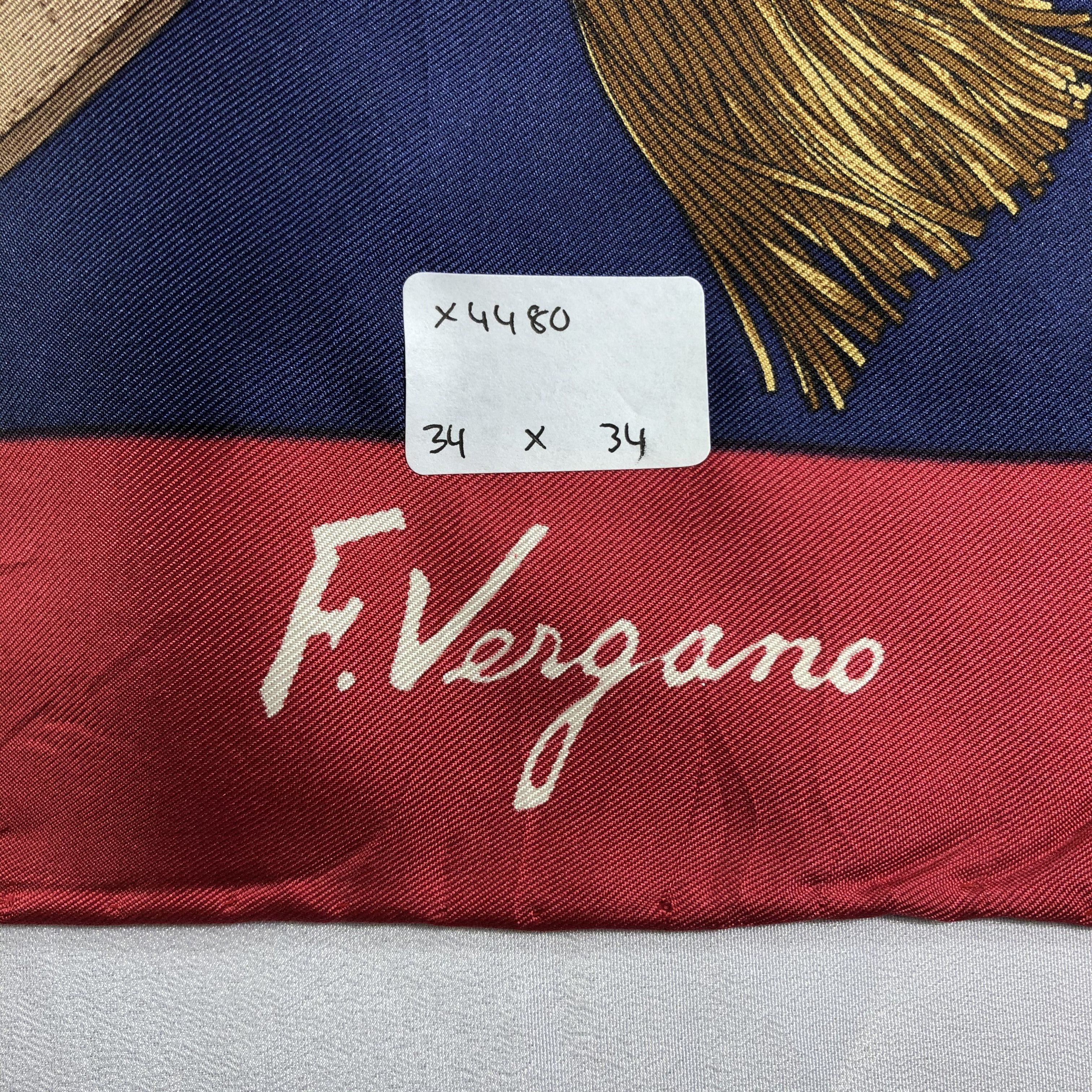 Vintage Vintage F.Vergano Silk Scarf Size ONE SIZE - 6 Thumbnail