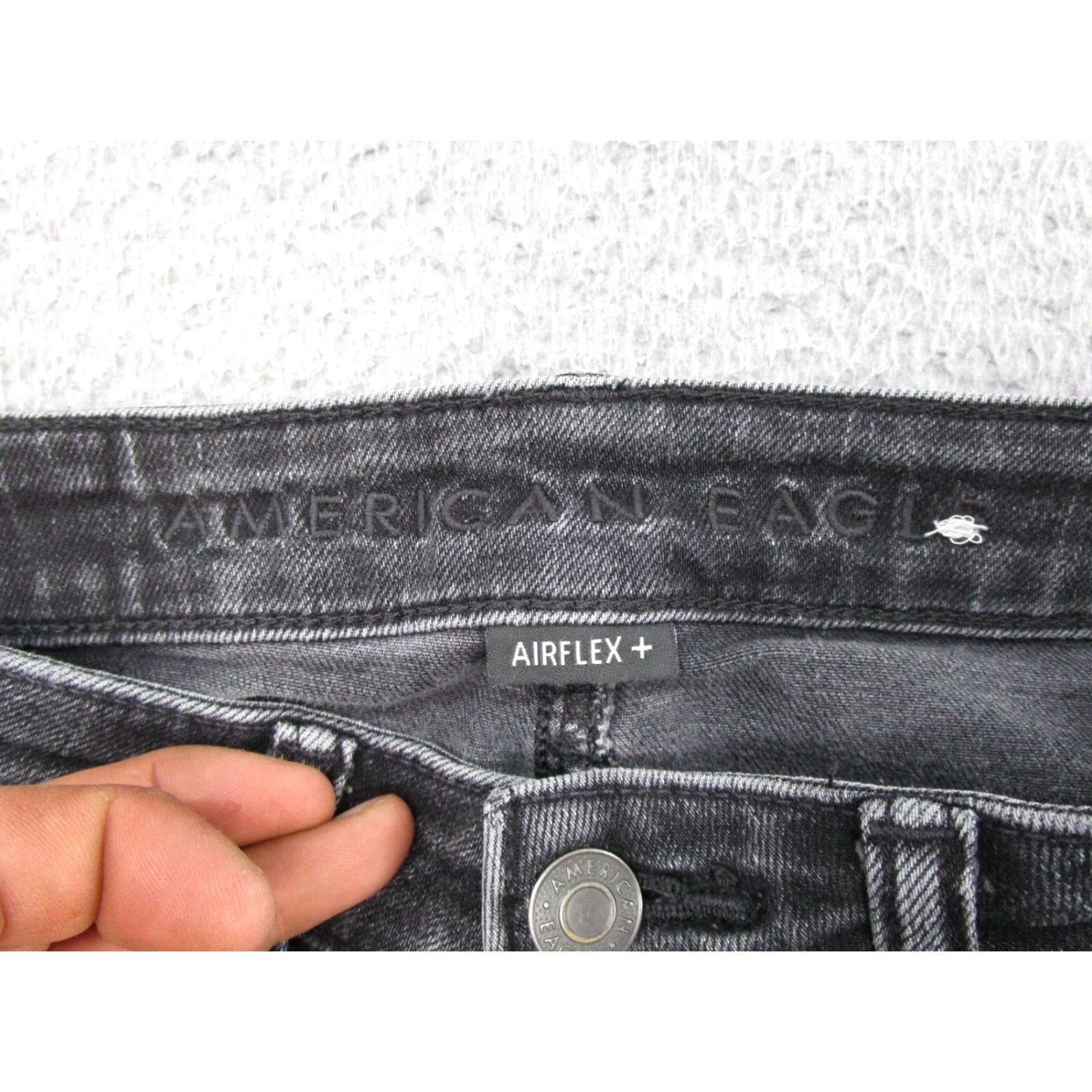 American Eagle Outfitters American Eagle Airflex Athletic Skinny Black Denim Jeans Size 28x32 Men's Regular Stretch Inseam 32in Size US 28 / EU 44 - 4 Thumbnail