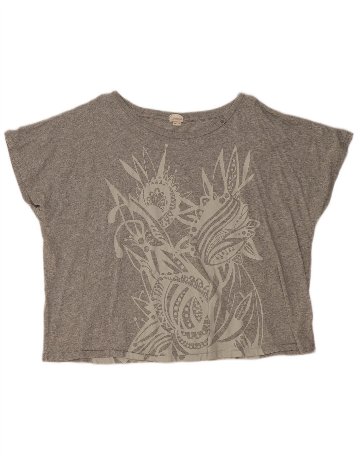 Diesel Womens Overd Graphic T-Shirt Top UK 14 Medium Grey Cotton Size XXL / US 16-18 / IT 52-54 - 1 Thumbnail