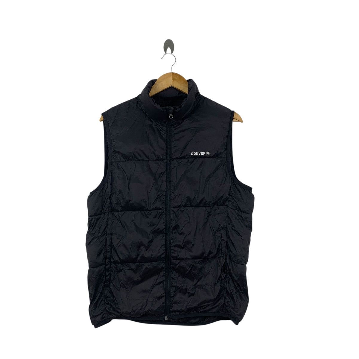 Converse CONVERSE ALL STARS Chuck Taylor Puffer Vest Zipper Jacket Size L / US 10 / IT 46 - 3 Thumbnail