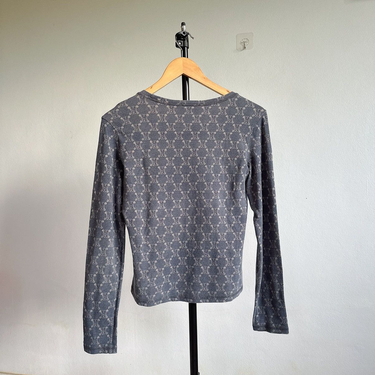 Celine Vintage Celine Monogram Long Sleeve top Size L / US 10 / IT 46 - 5 Thumbnail