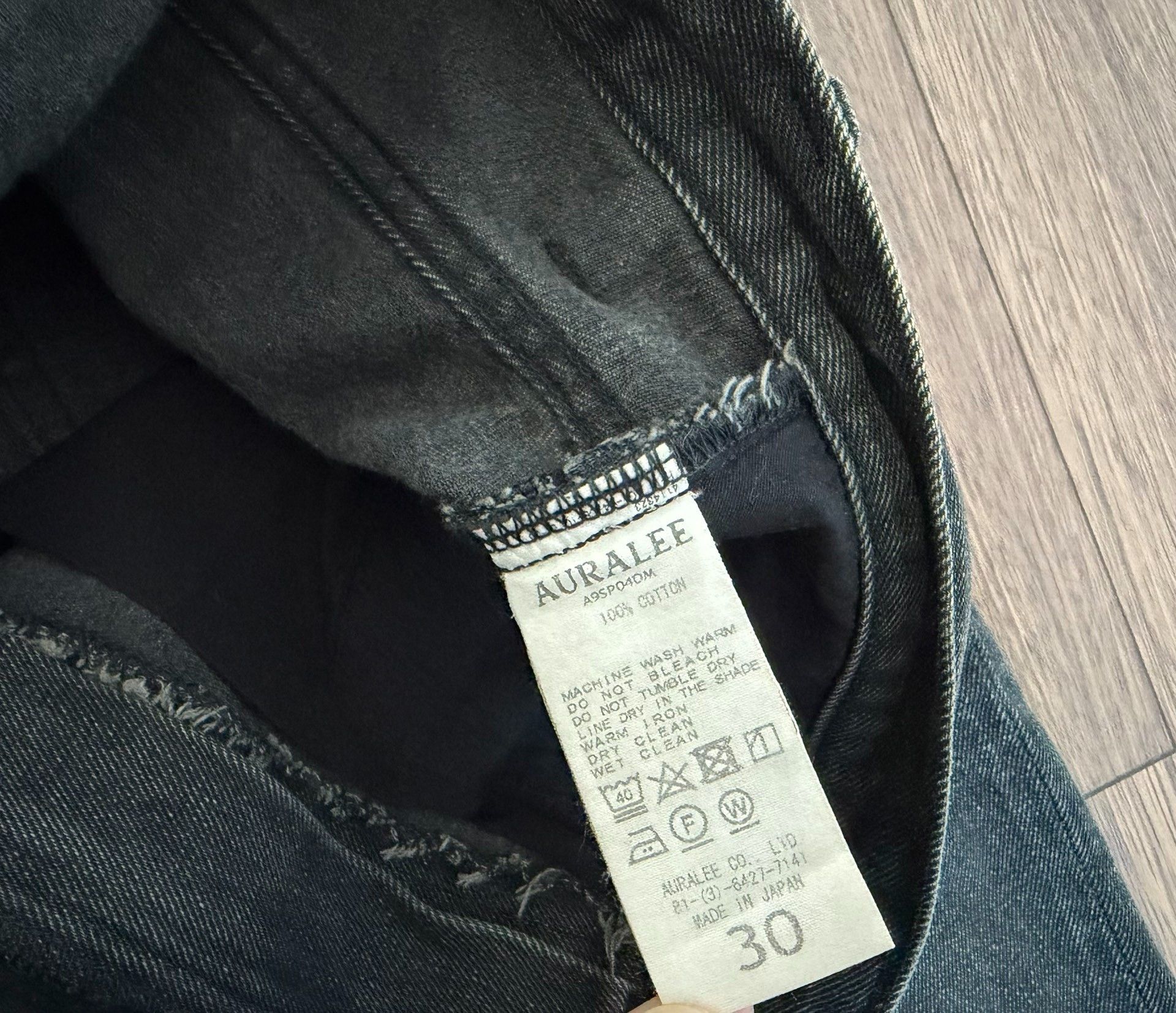 Auralee AURALEE Selvedge Faded Heavy Denim Wide Pants Size US 30 / EU 46 - 2 Thumbnail