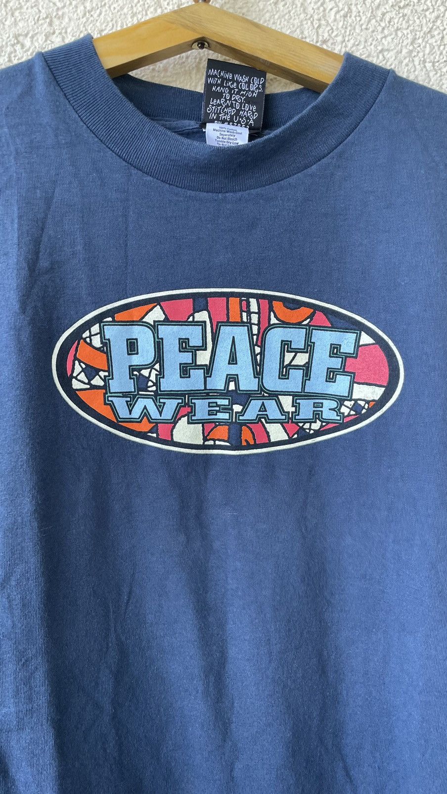 Vintage Vintage 90s the art of peace graphic t shirt rare large Size US XL / EU 56 / 4 - 3 Thumbnail