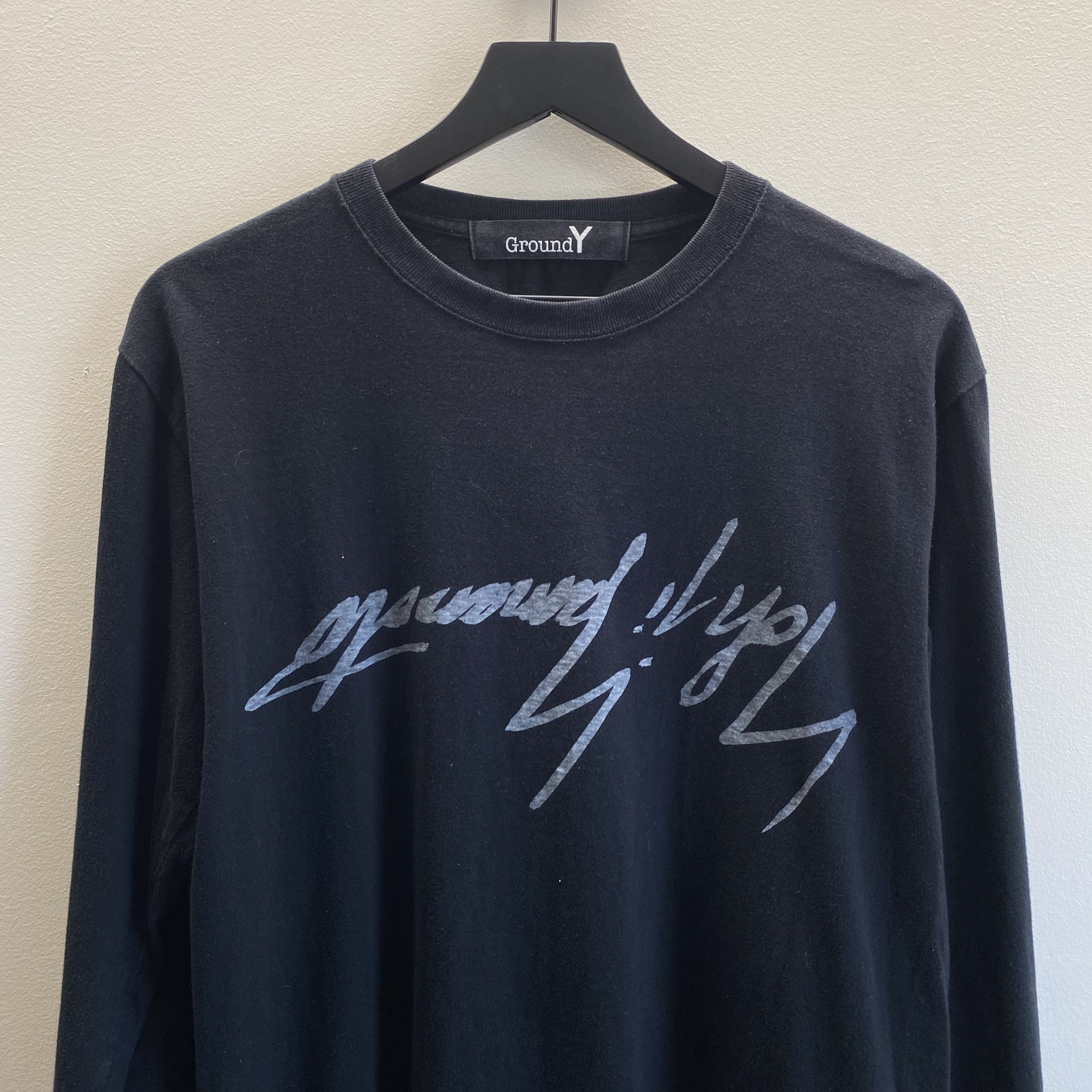 Y's Yohji Yamamoto Ground Y Reverse Signature LS T-Shirt Size US M / EU 48-50 / 2 - 2 Thumbnail