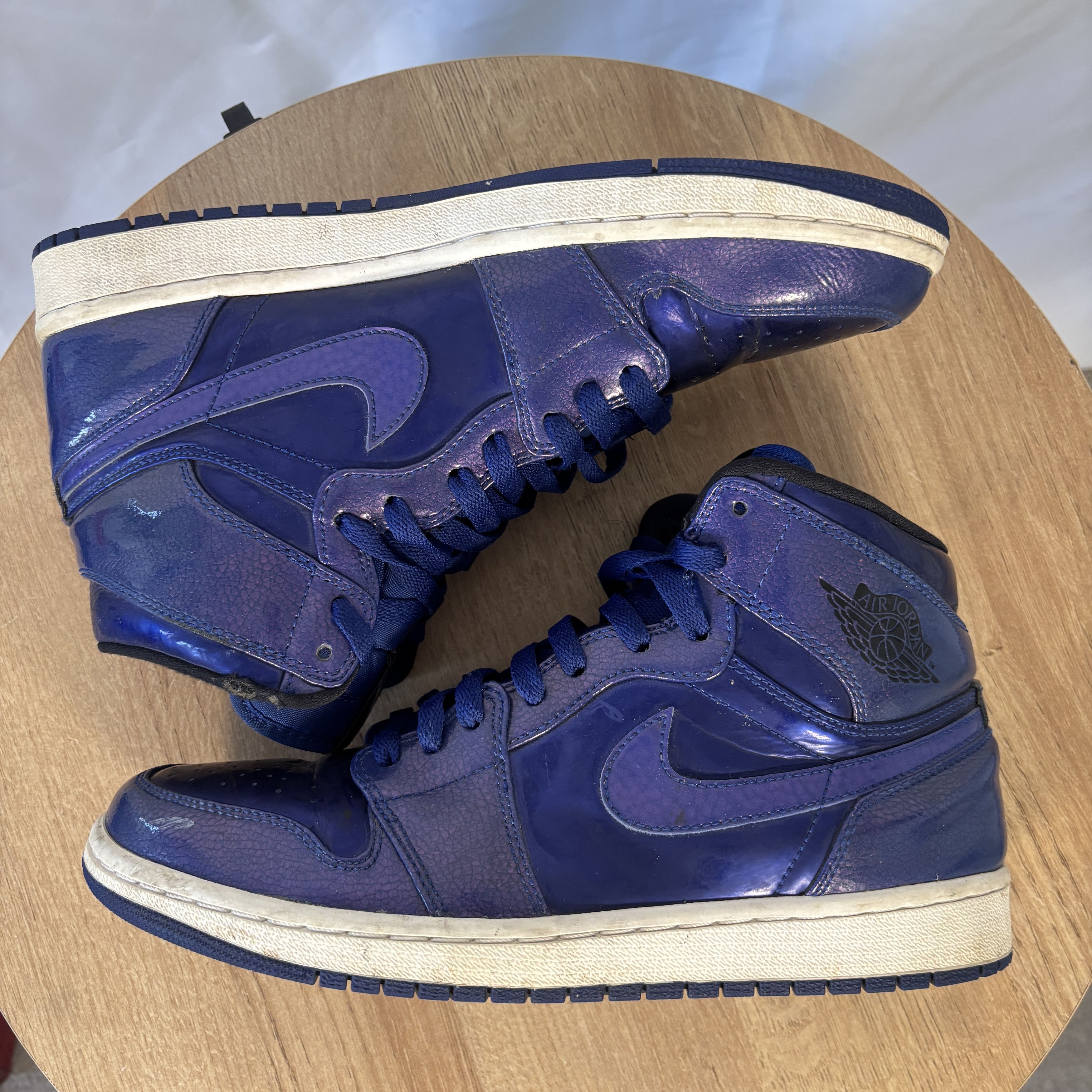 Jordan Brand Nike Air Jordan 1 High Retro Deep Royal 2016 9.5M USED Size US 9.5 / EU 42-43 - 8 Thumbnail