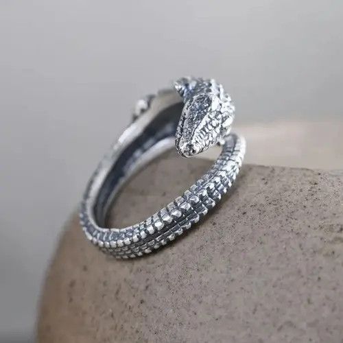Designer × Jewelry × Sterling Silver Silver Ring Adjustable size Size ONE SIZE - 3 Thumbnail