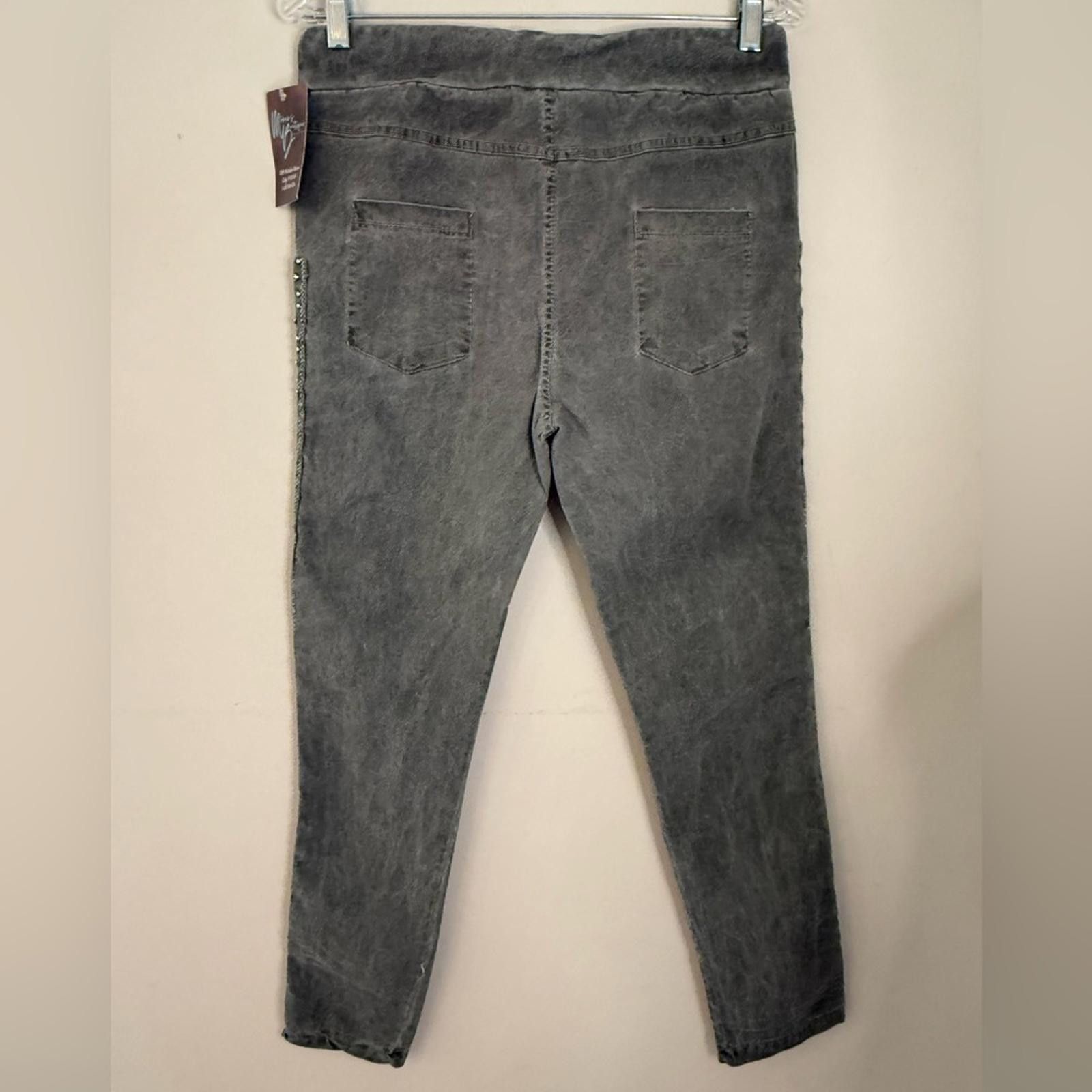 Other Morie’s Boutique gray jeans embroidered embellished SZ S/M Size 30" / US 8 / IT 44 - 3 Thumbnail
