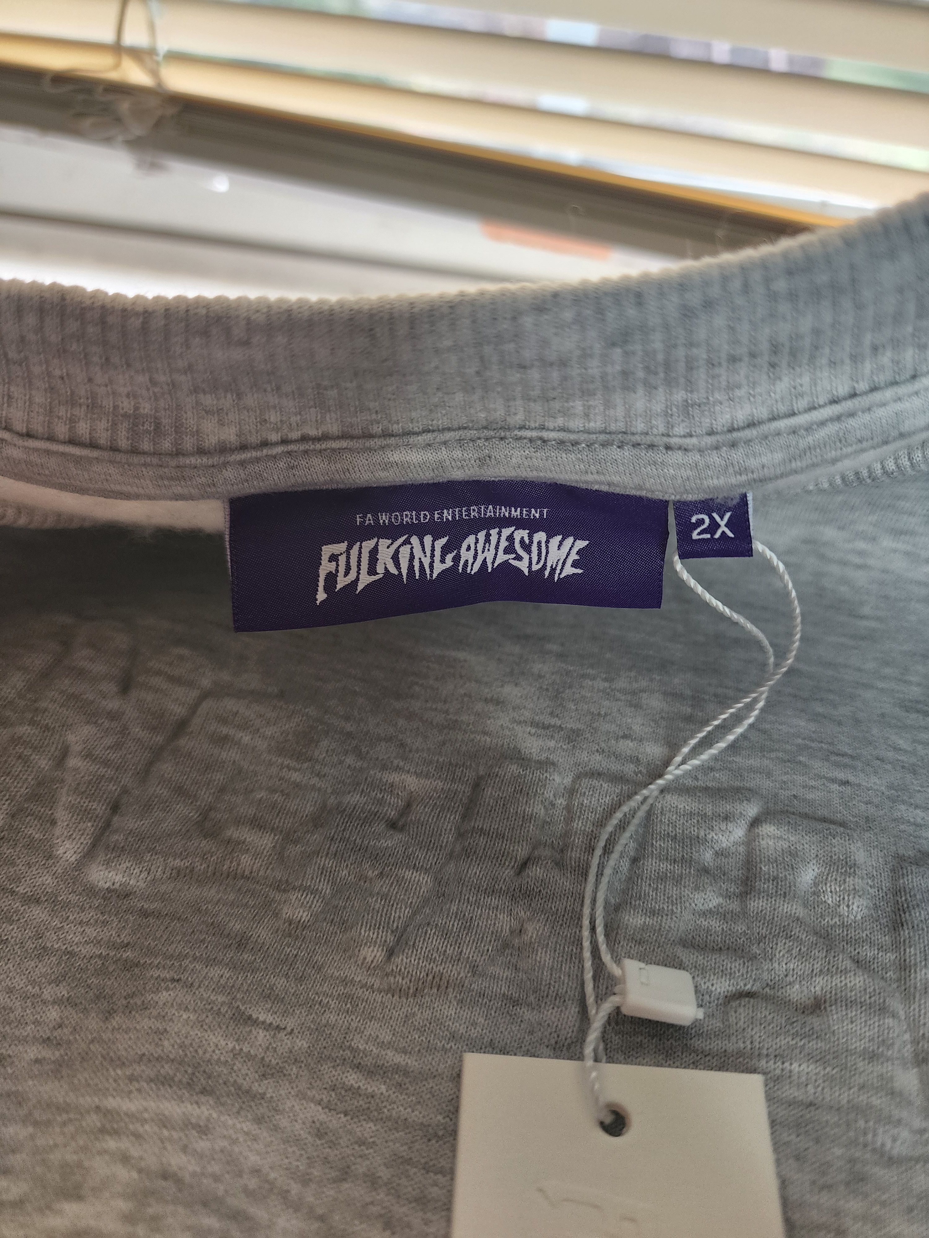 Fucking Awesome Stamp Embossed Crewneck Size US XXL / EU 58 / 5 - 7 Thumbnail