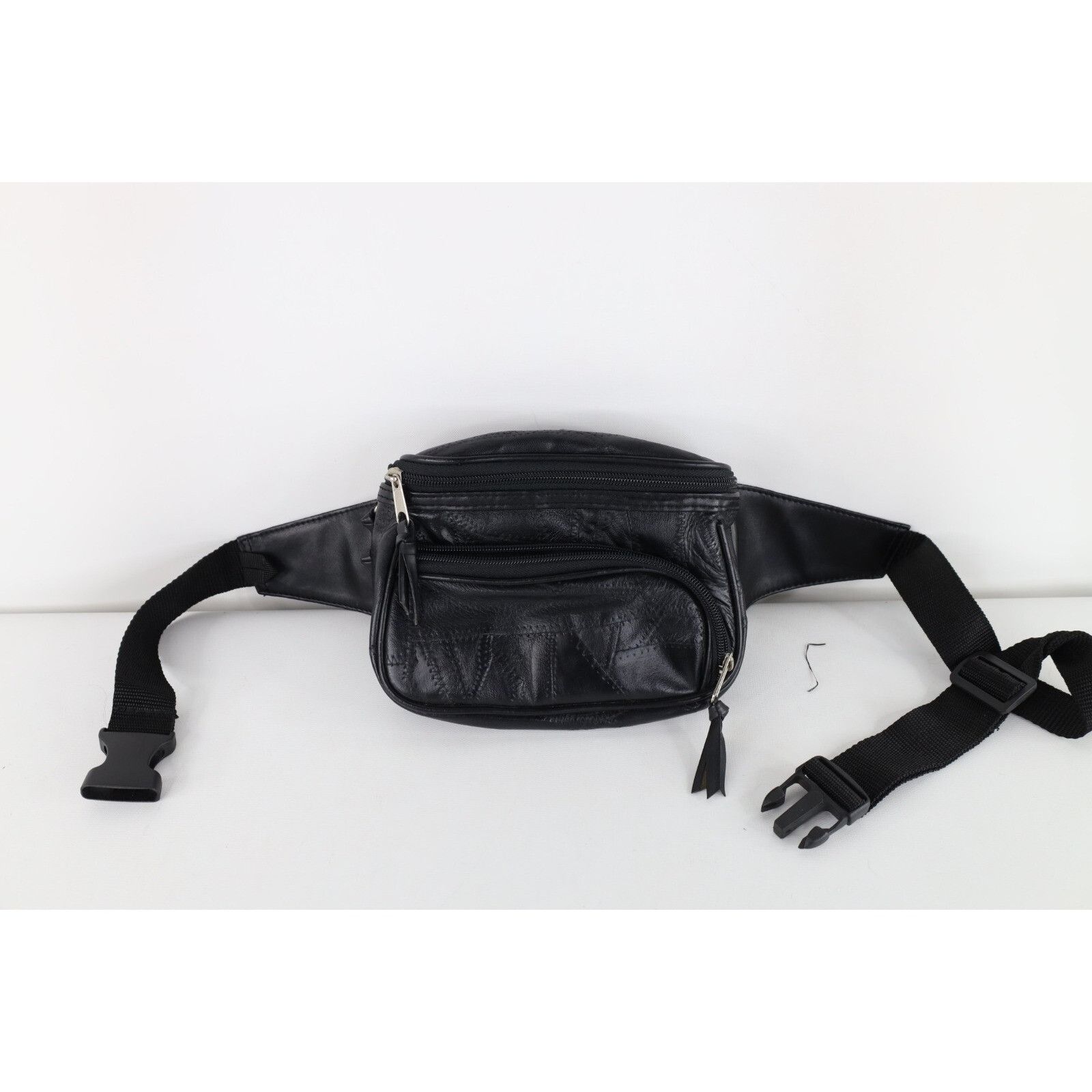 Vintage Vintage 90s Streetwear Patch Leather Fanny Pack Bag Size ONE SIZE - 1 Thumbnail