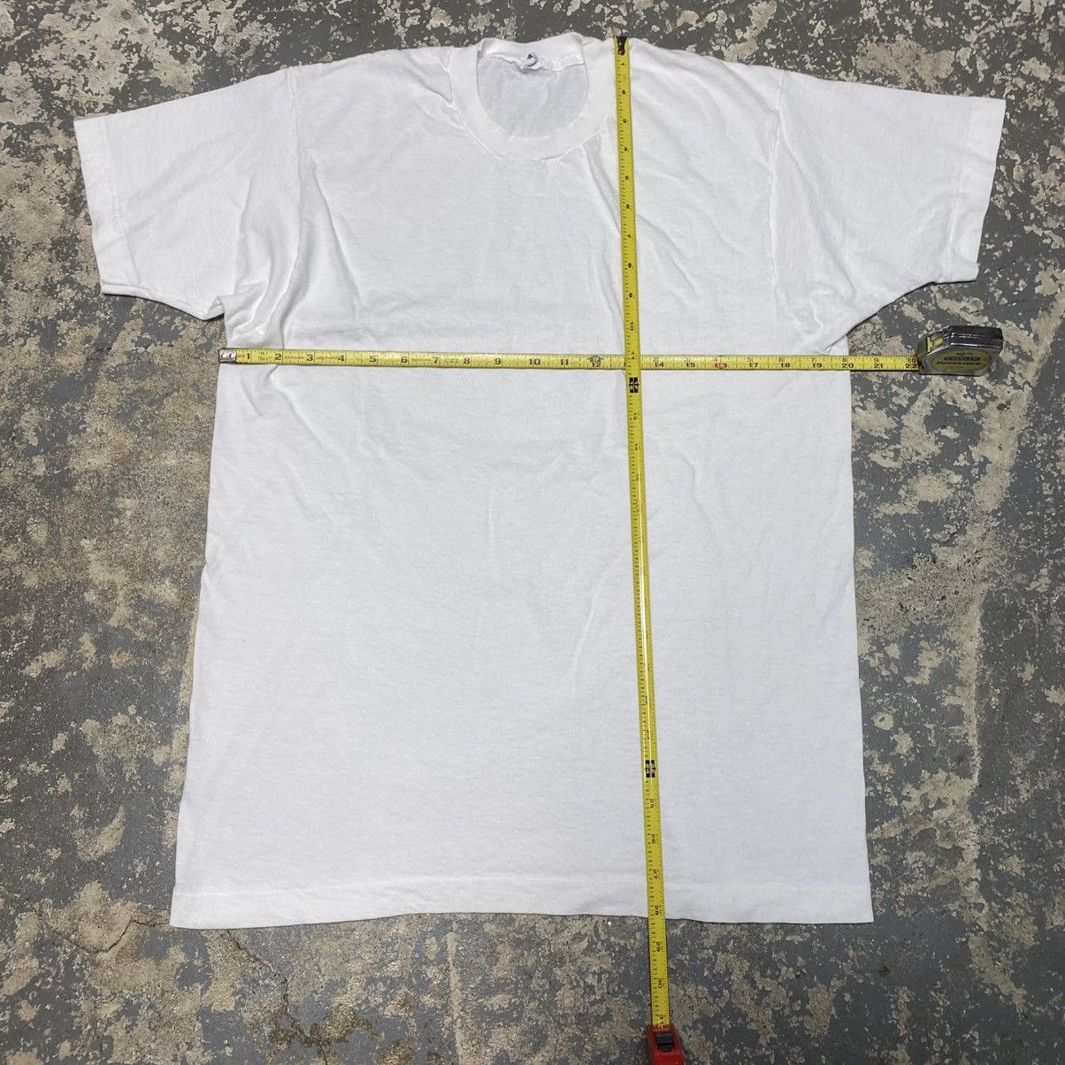 Unsound Rags × Vintage Vintage White Fruit Of The Loom Blank Single Stitch Tshirt Size US XL / EU 56 / 4 - 6 Thumbnail