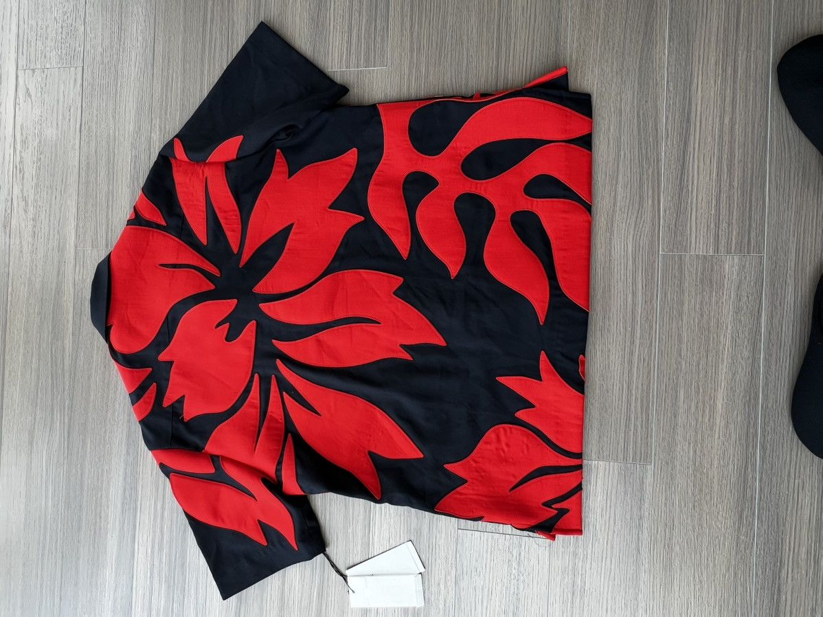 Sacai SACAI Navy/Red Floral Button-Up Size US XXL / EU 58 / 5 - 5 Thumbnail