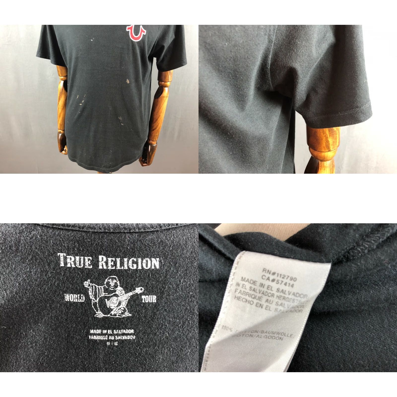 True Religion True Religion Shirt Men’s L Black Cotton Short Sleeve Crew Neck Knit Logo T-Shirt Mens Size US M / EU 48-50 / 2 - 8 Thumbnail