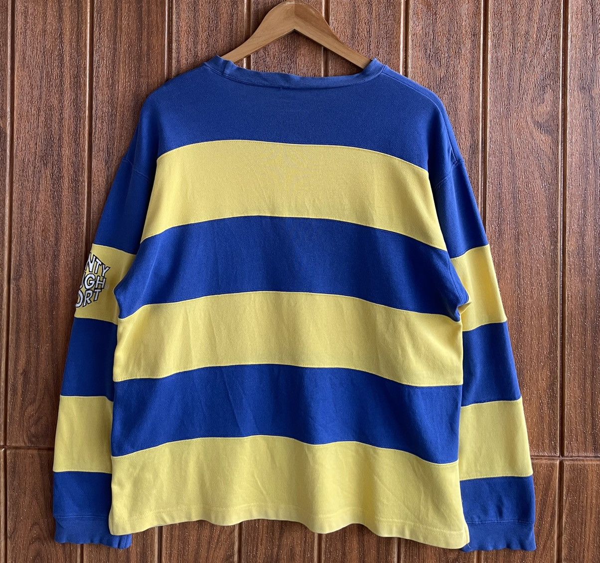 OVER THE STRiPES Vintage’90s🔥PLENTY TOUCH SPORT🔥Big Logo Spellout Striped Size US L / EU 52-54 / 3 - 10 Thumbnail