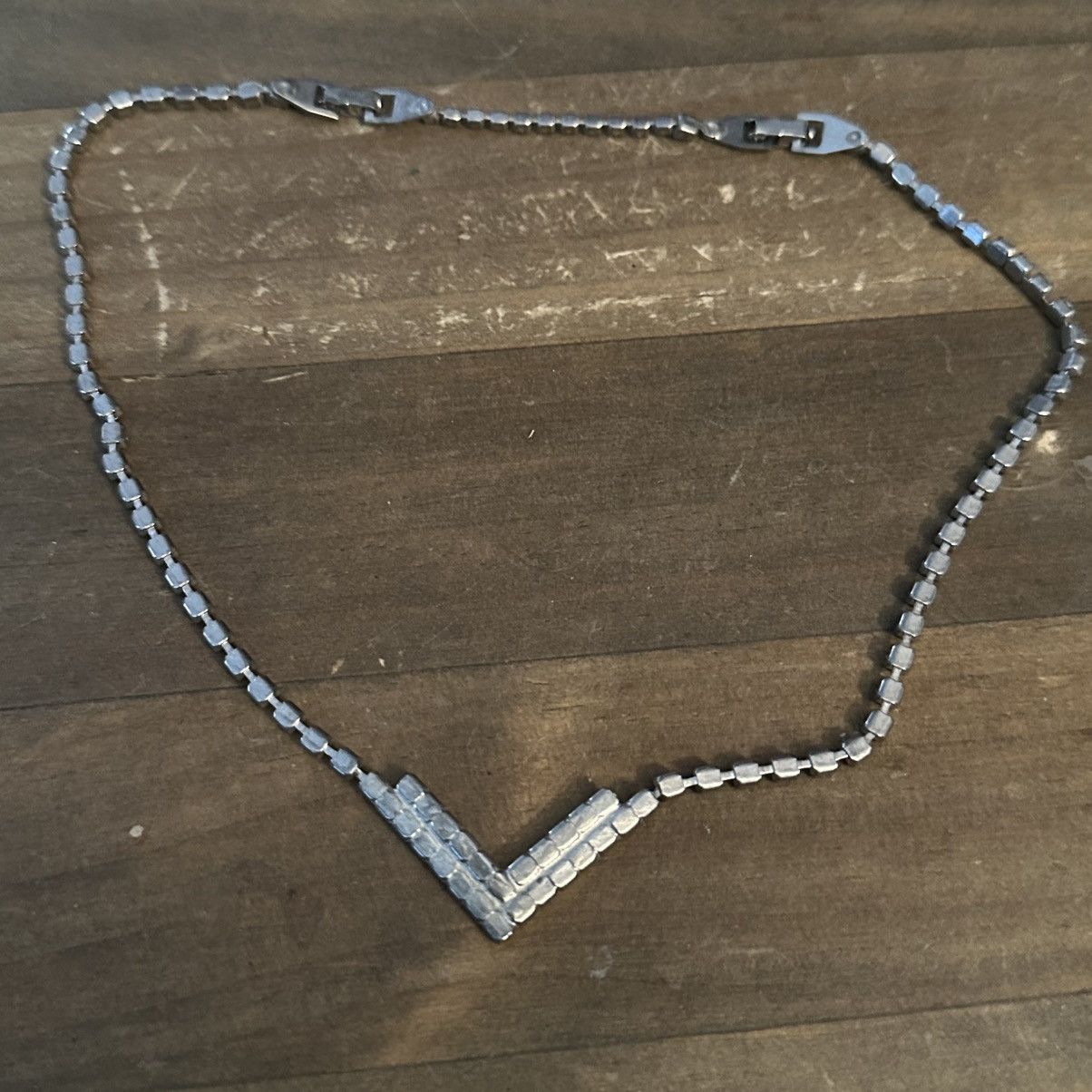 Vintage Vintage rhinestone chevron tennis necklace Size ONE SIZE - 5 Thumbnail