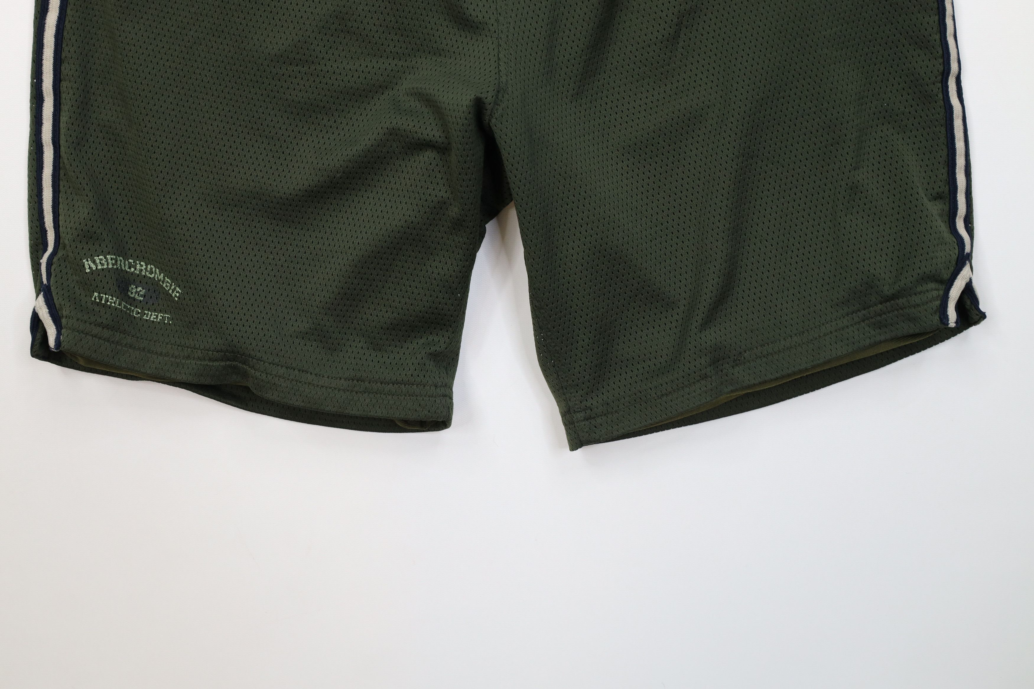 Abercrombie & Fitch Vintage 90s Y2K Abercrombie & Fitch Basketball Shorts Green Size US 34 / EU 50 - 4 Thumbnail