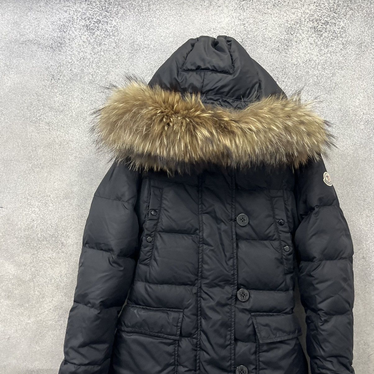 Moncler Moncler Parka Puffer Black fur Jacket Size M / US 6-8 / IT 42-44 - 3 Thumbnail