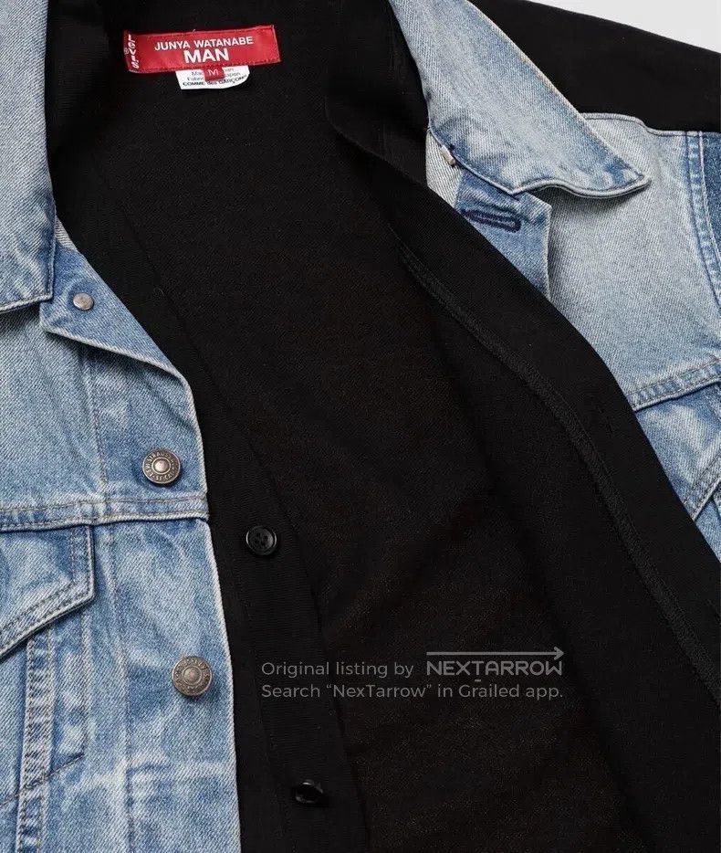 Junya Watanabe Junya Watanabe Knit sweater patched denim jacket Size US XS / EU 42 / 0 - 7 Thumbnail