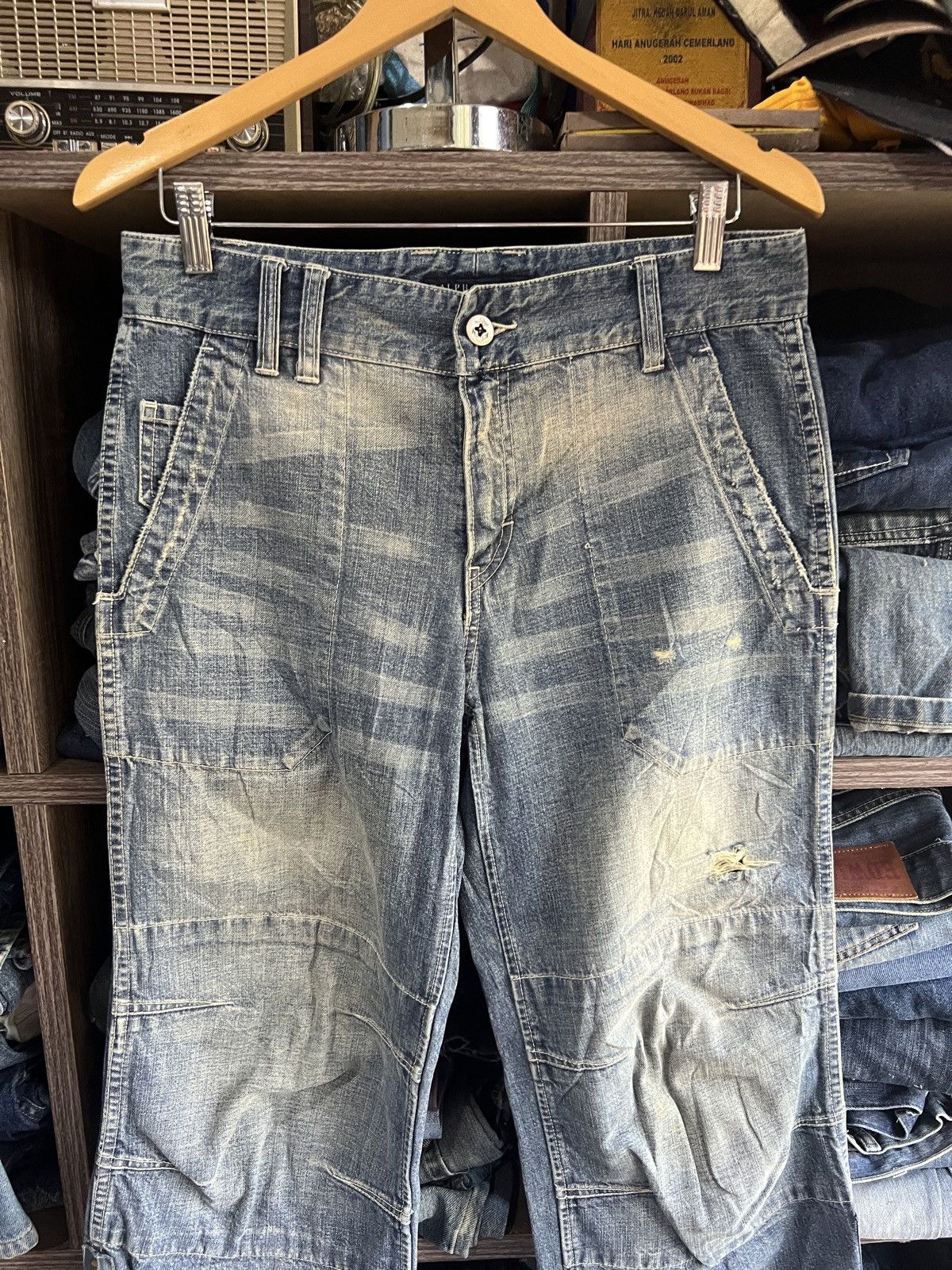 Ralph Lauren 🔥Vintage Ralph Lauren Wide Leg Denim Size 31" - 4 Thumbnail