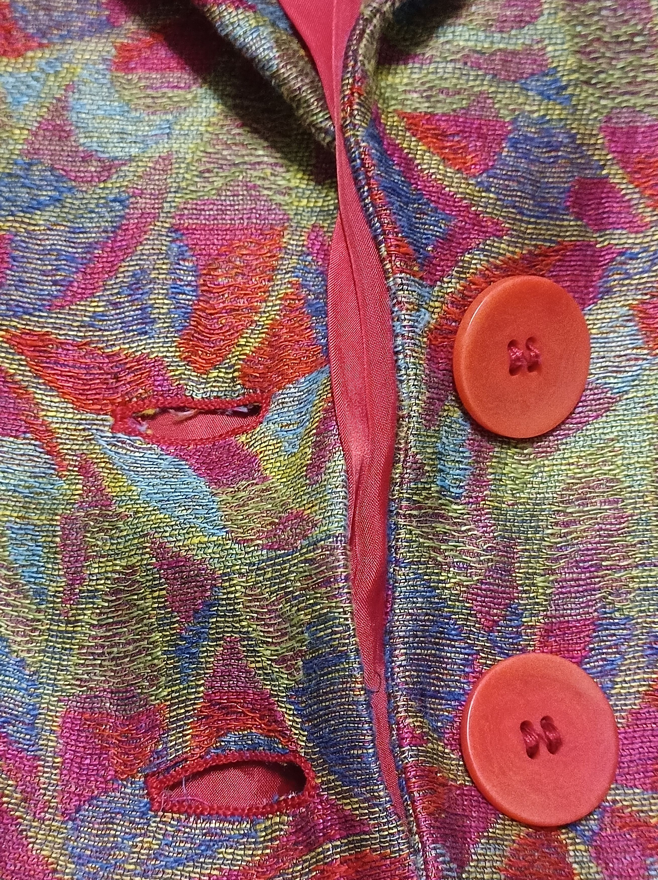 Missoni × Vintage MISSONI Donna Floral Print Linen Blend Skirt Suit IT44 Size M / US 6-8 / IT 42-44 - 15 Thumbnail