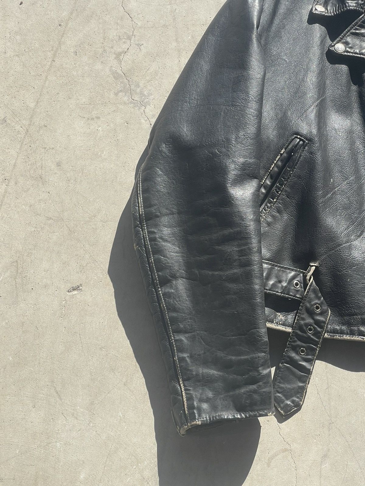 Schott 80s Schott Harley Davidson Leather Biker Jacket Size US L / EU 52-54 / 3 - 3 Thumbnail