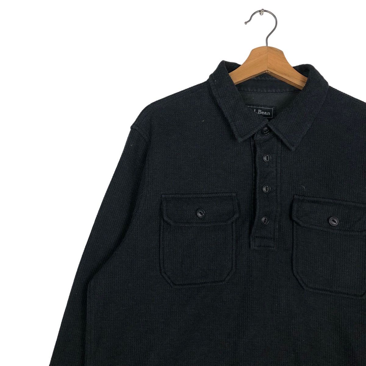 Japanese Brand 🔥Vintage Anorak Collar Jacket L.L.Bean Rich Black Size US M / EU 48-50 / 2 - 7 Thumbnail