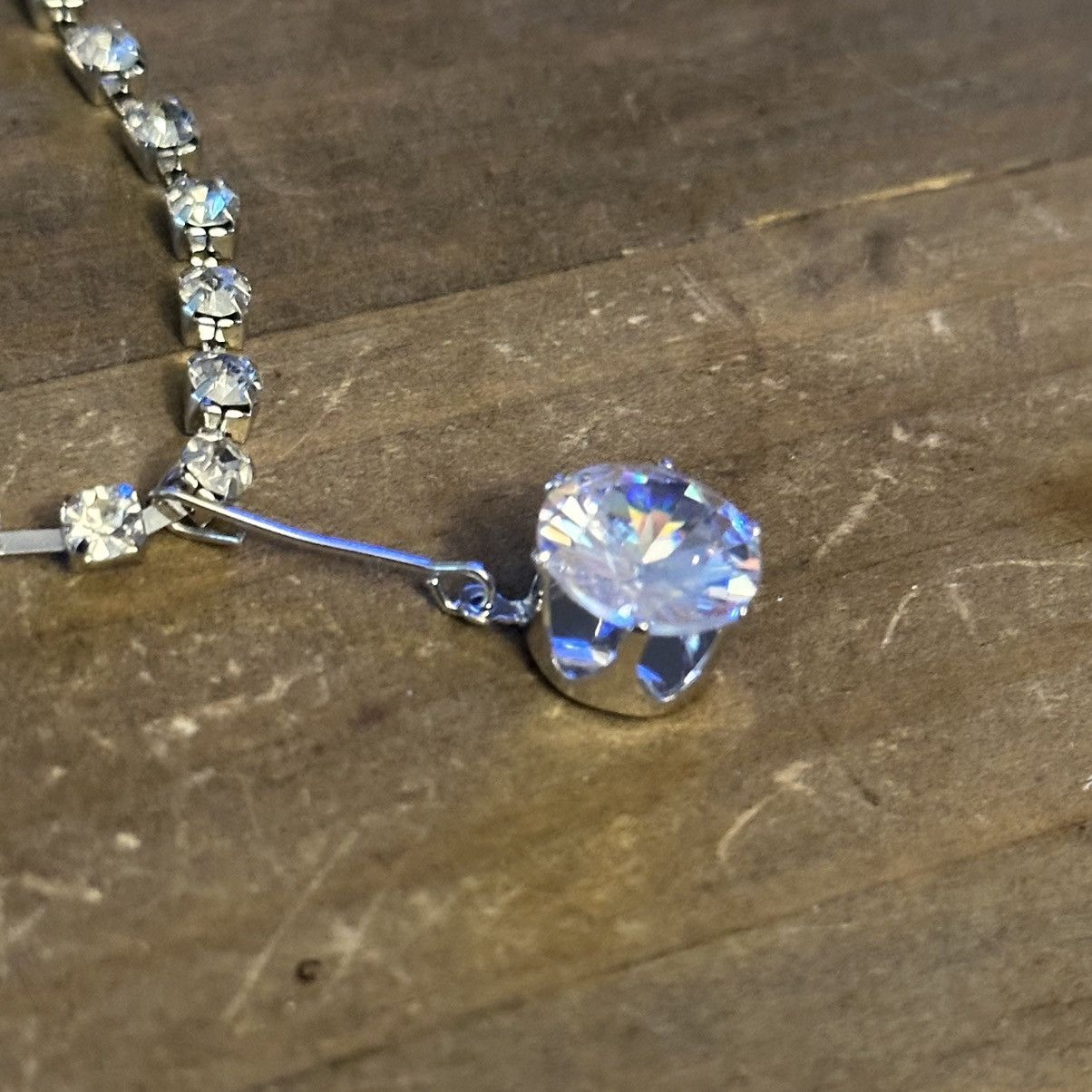 Other Silver tone stainless steel rhinestone tennis necklace Size ONE SIZE - 3 Thumbnail
