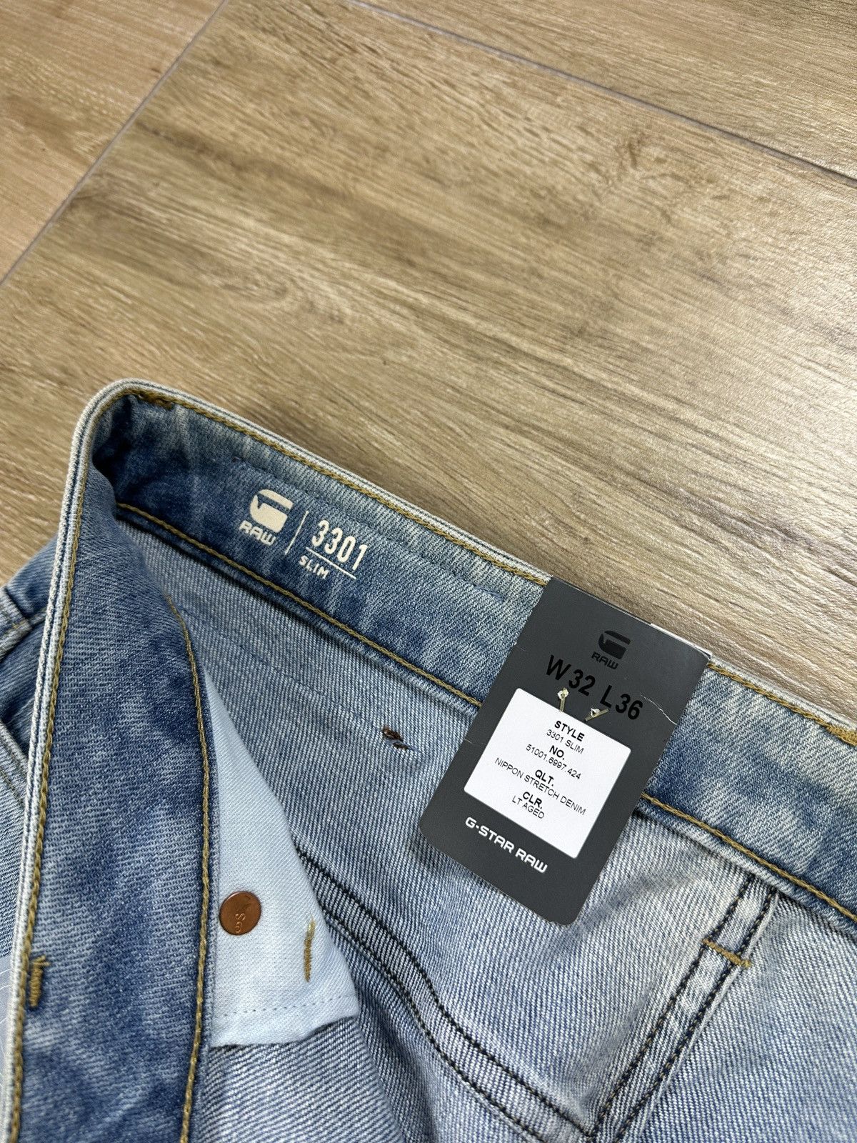 G-Star NEW🏷️ G-Star Raw 3301 Slim Denim Jeans Size US 32 / EU 48 - 6 Thumbnail