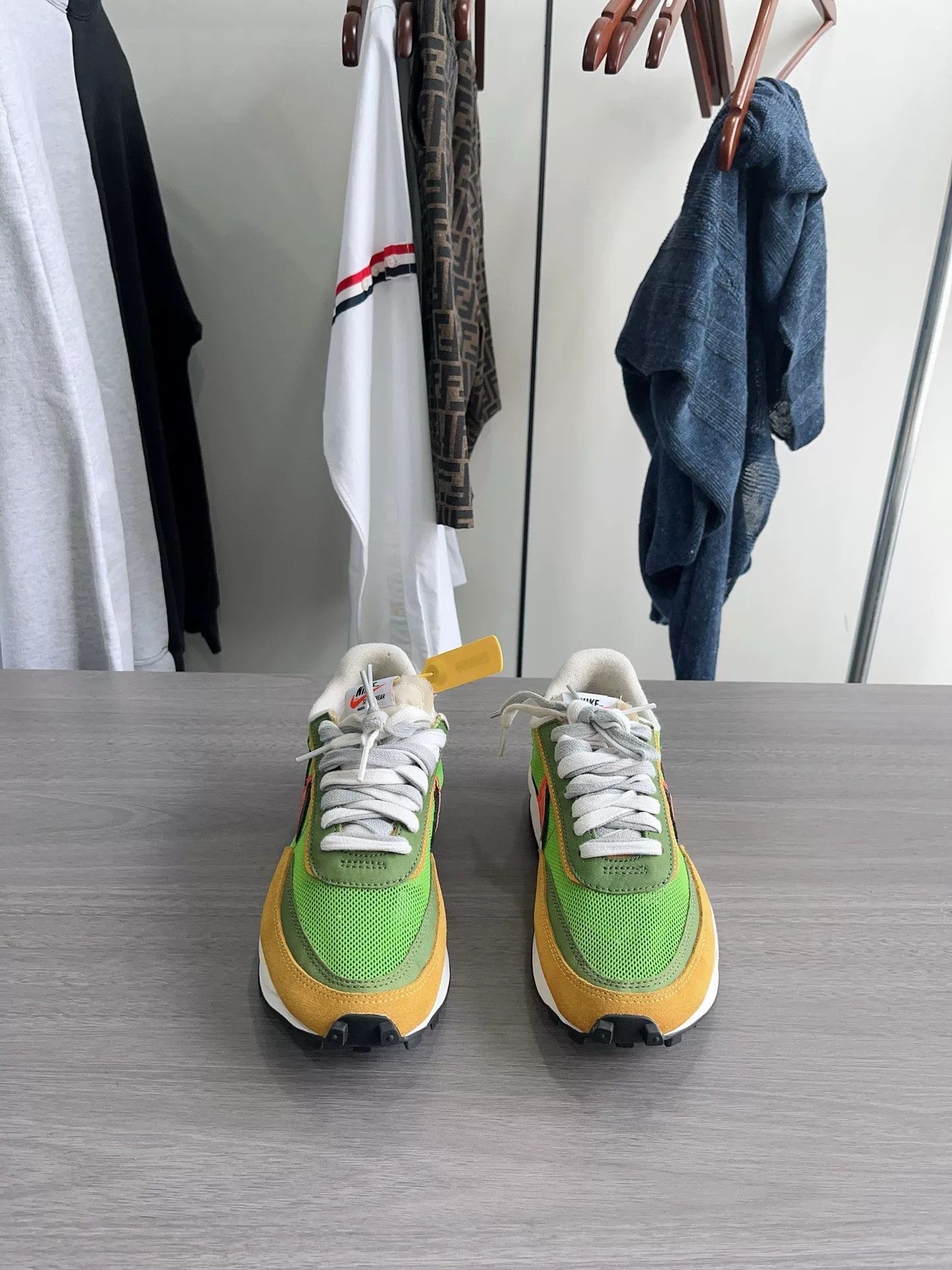 Sacai Sacai Yellow Green Shoes Size US 7 / IT 37 - 1 Thumbnail