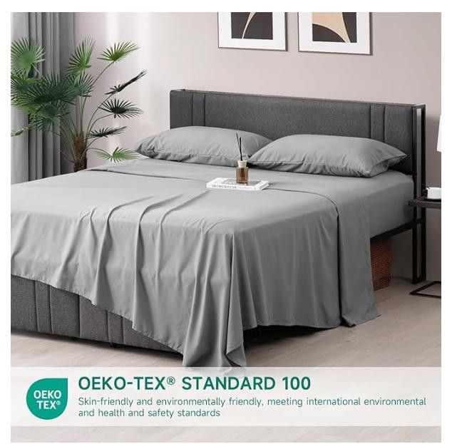NBDN Nobrandedon Full Size Bed Sheets, Deep Pocket, Wrinkle Free Sheets Size ONE SIZE - 4 Thumbnail