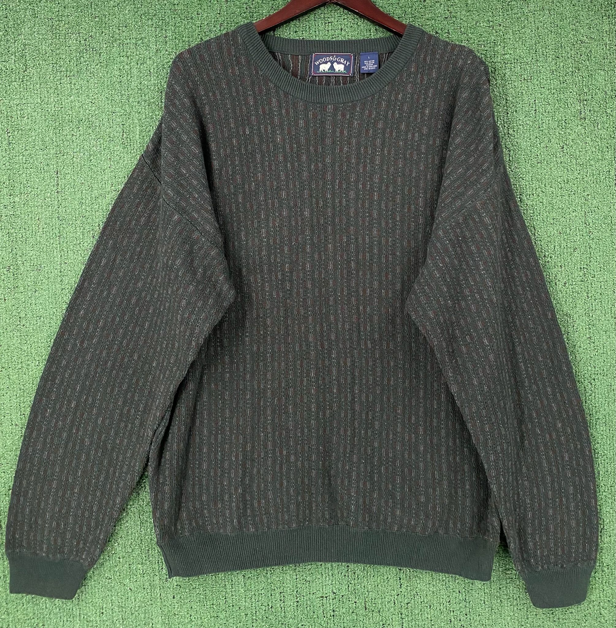 Vintage 90’s Woods And Gray Forest Green Patterned Sweater XL Size US XL / EU 56 / 4 - 1 Thumbnail