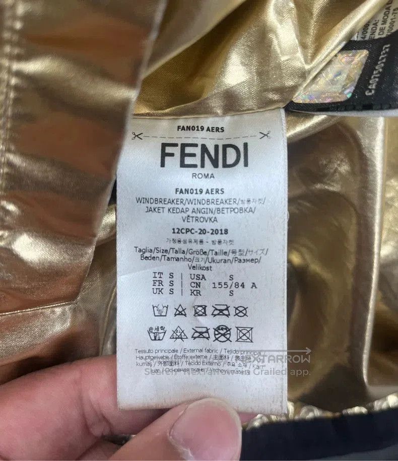 Fendi Black Reversible Zip Jacket.