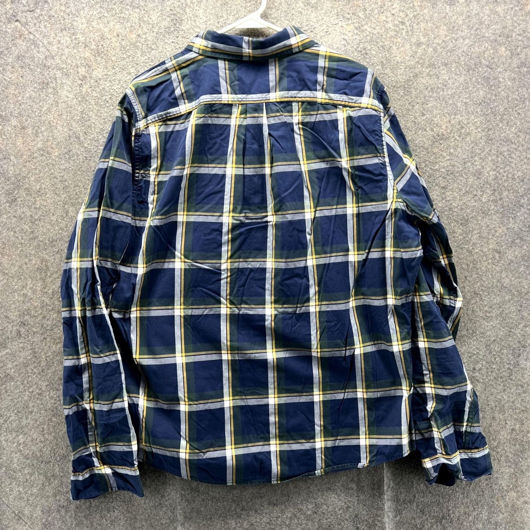 Abercrombie & Fitch Abercrombie & Fitch Shirt Mens 2XL Blue Plaid Long Sleeve Button Front Slim Size US XXL / EU 58 / 5 - 7 Thumbnail