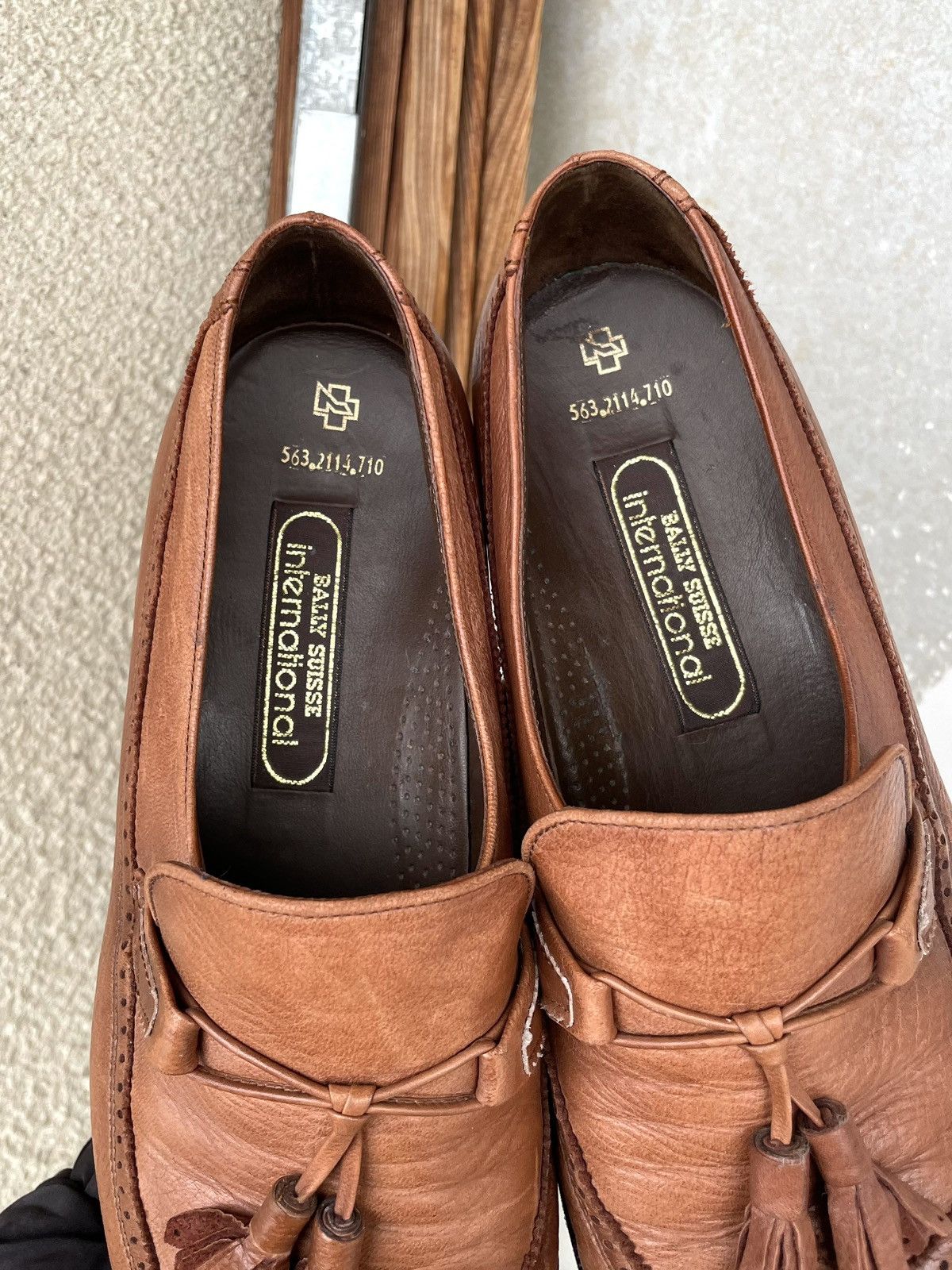 Bally Bally Suisse Leather Tassel Loafers Brogue Size 9.5 Brown Size US 9.5 / EU 42-43 - 4 Thumbnail