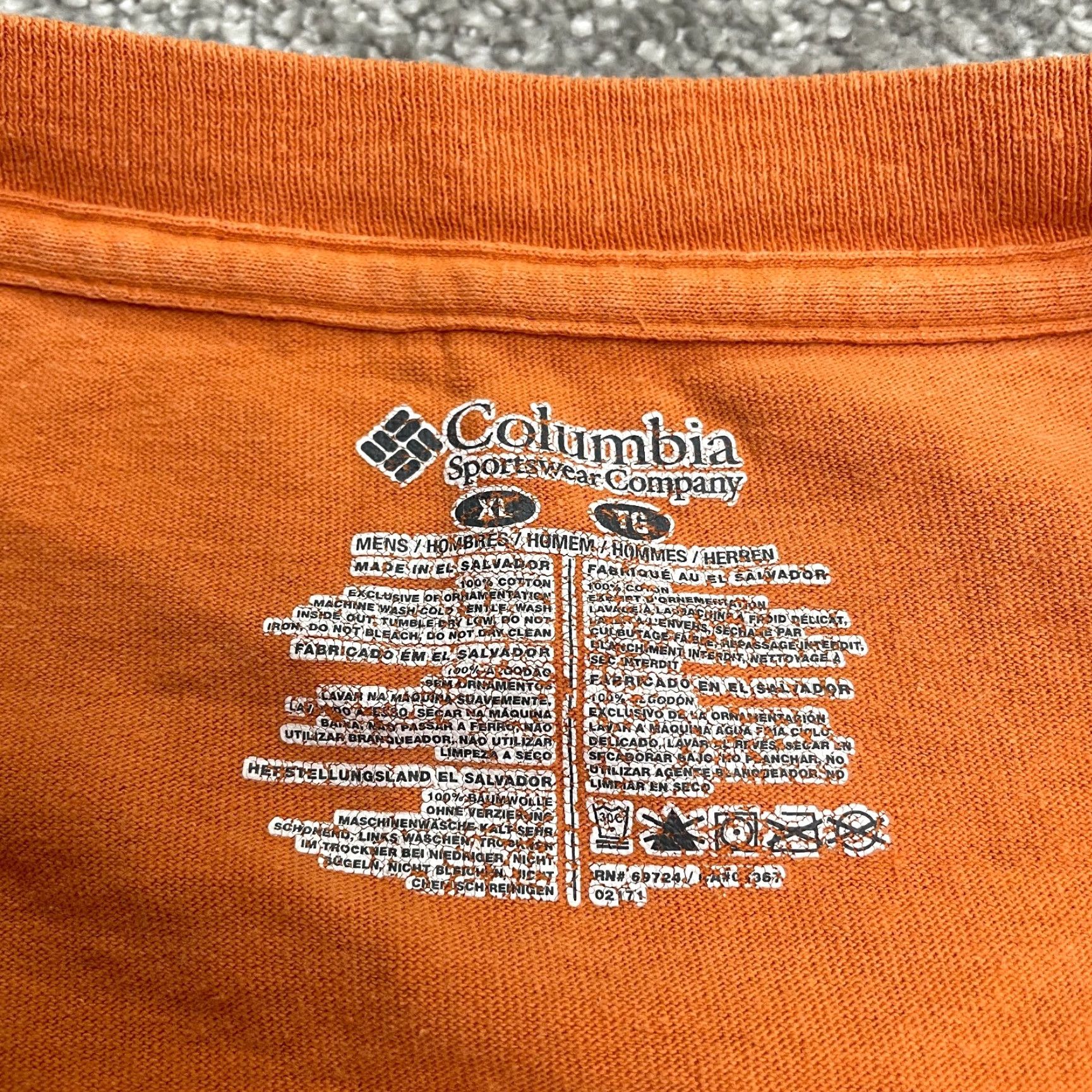 Vintage Columbia PFG T-Shirt Mens XL Orange Crew Neck Short Sleeve Pocket Tee Size US XL / EU 56 / 4 - 5 Thumbnail