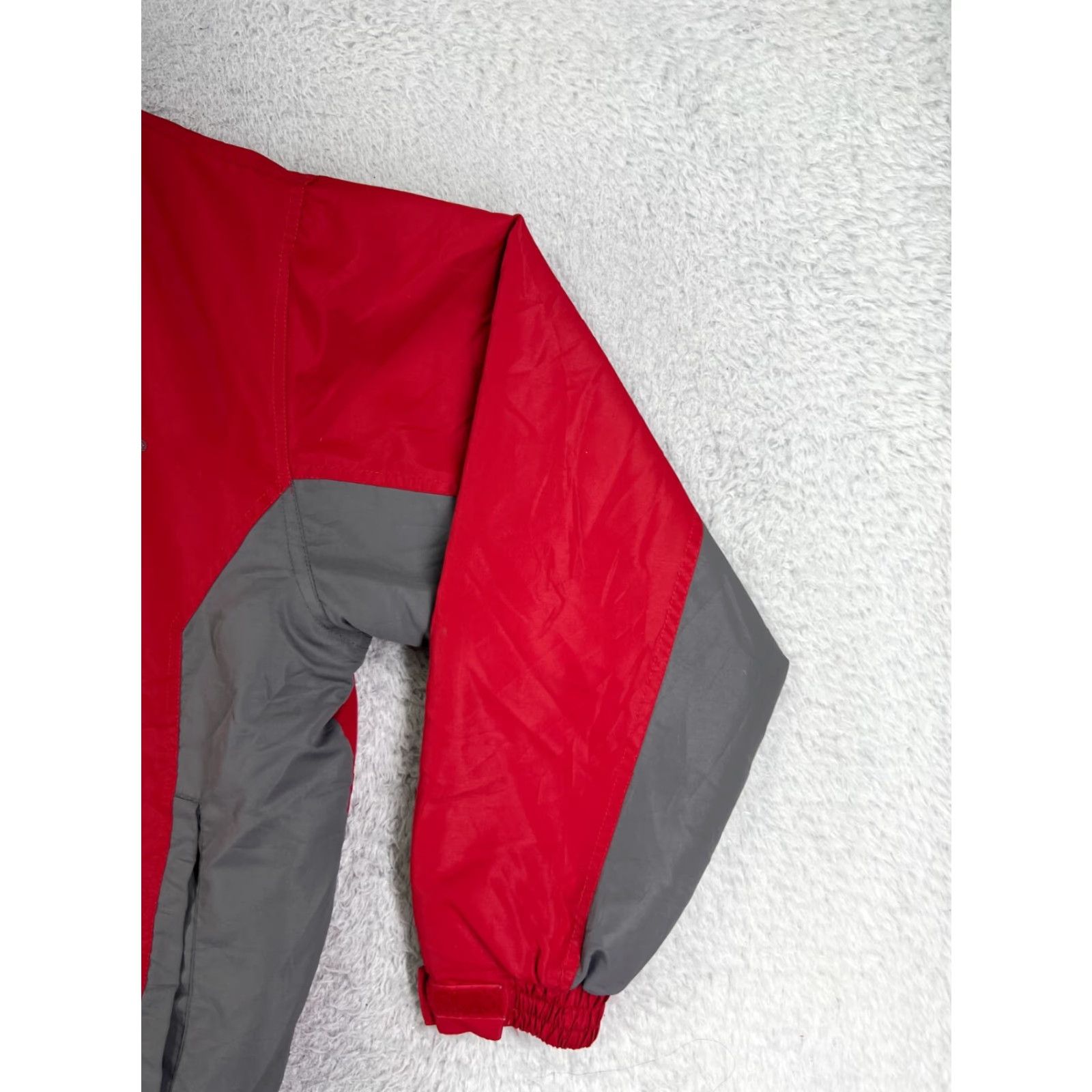 Vintage Cabela's Jacket Mens Medium Red Gray Full Zip Mock Neck Poly Shell Sherpa Lined Size US M / EU 48-50 / 2 - 4 Thumbnail
